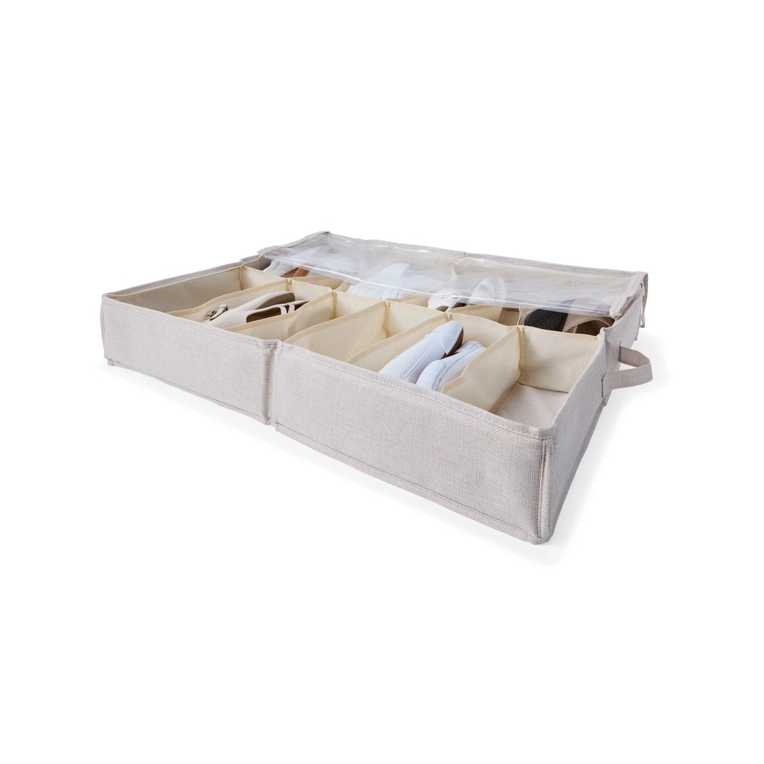 3 Linen Look Underbed Shoe Storage, 3 of 7
