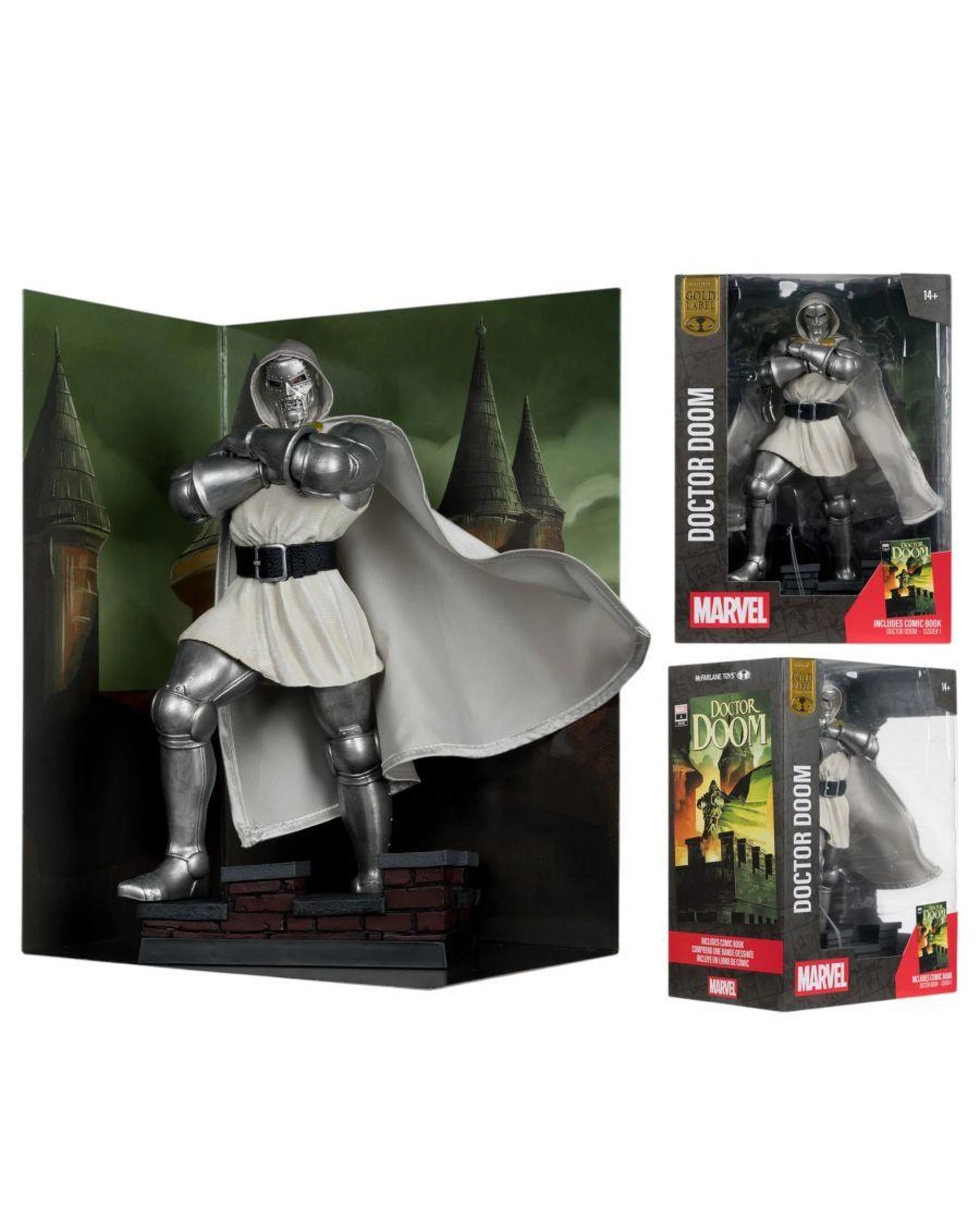 2 McFarlane Marvel Doctor Doom #1 Future Foundation Gold Label 1:6 Scale Figure, 2 of 9