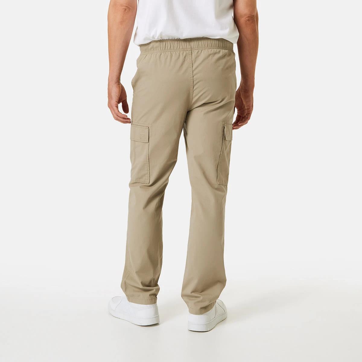 3 Elastic Waist Cargo Pants Khaki Beig, 3 of 5