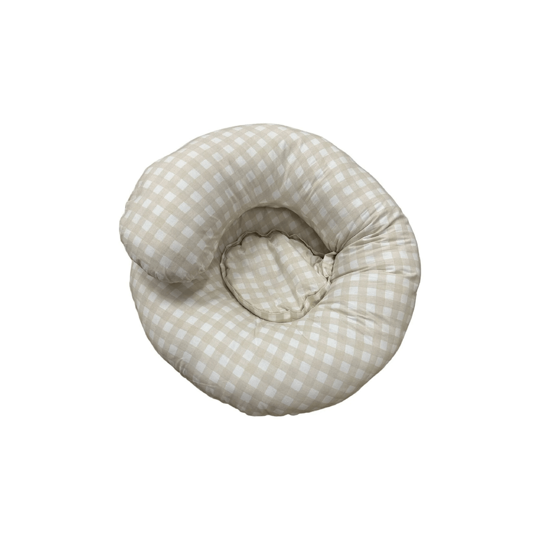 1 Baby Studio Soft Maternity Body Pillow Gingham Beige
 - Natural, 1 of 3