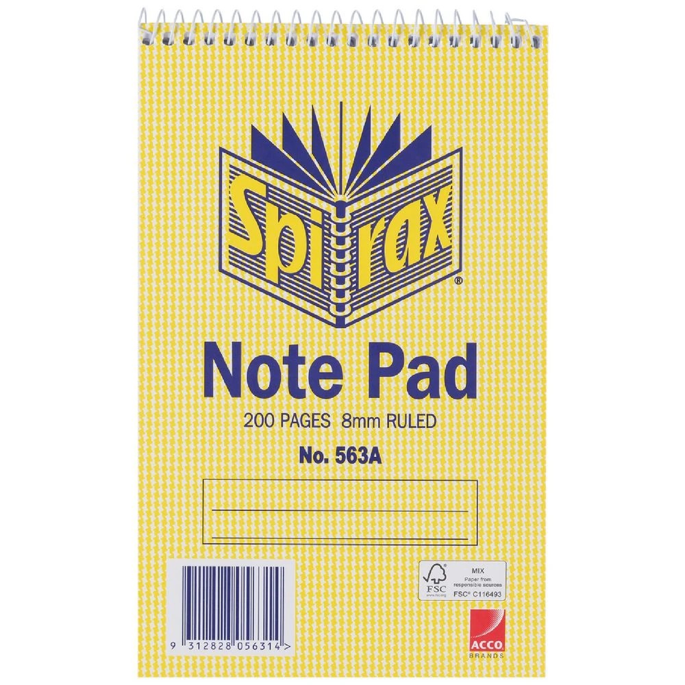1 Spirax No. 563A Note Pad 200 Page, 1 of 2