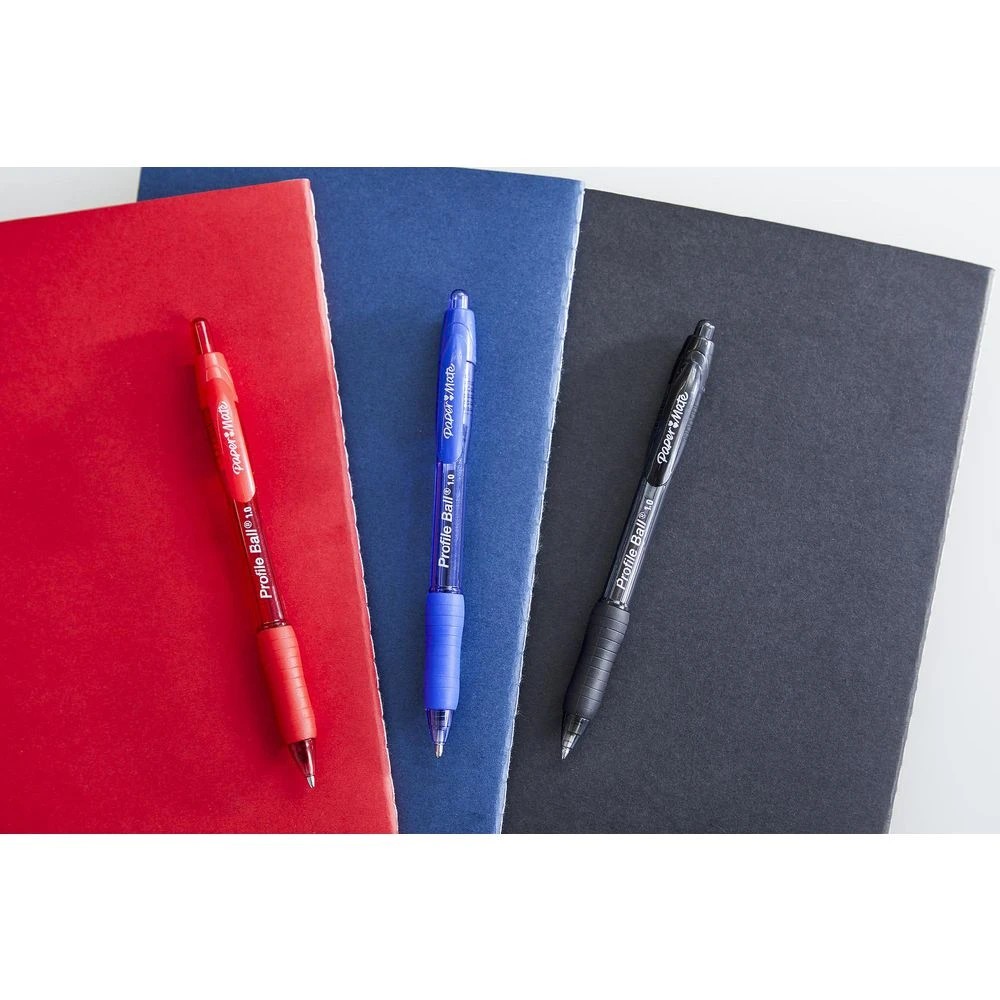 4 Paper Mate Profile Ballpoint Pens 1mm Blue 12 Pack, 4 of 5