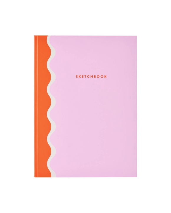 8in. x 11in. Wavy Sketchbook - Pink