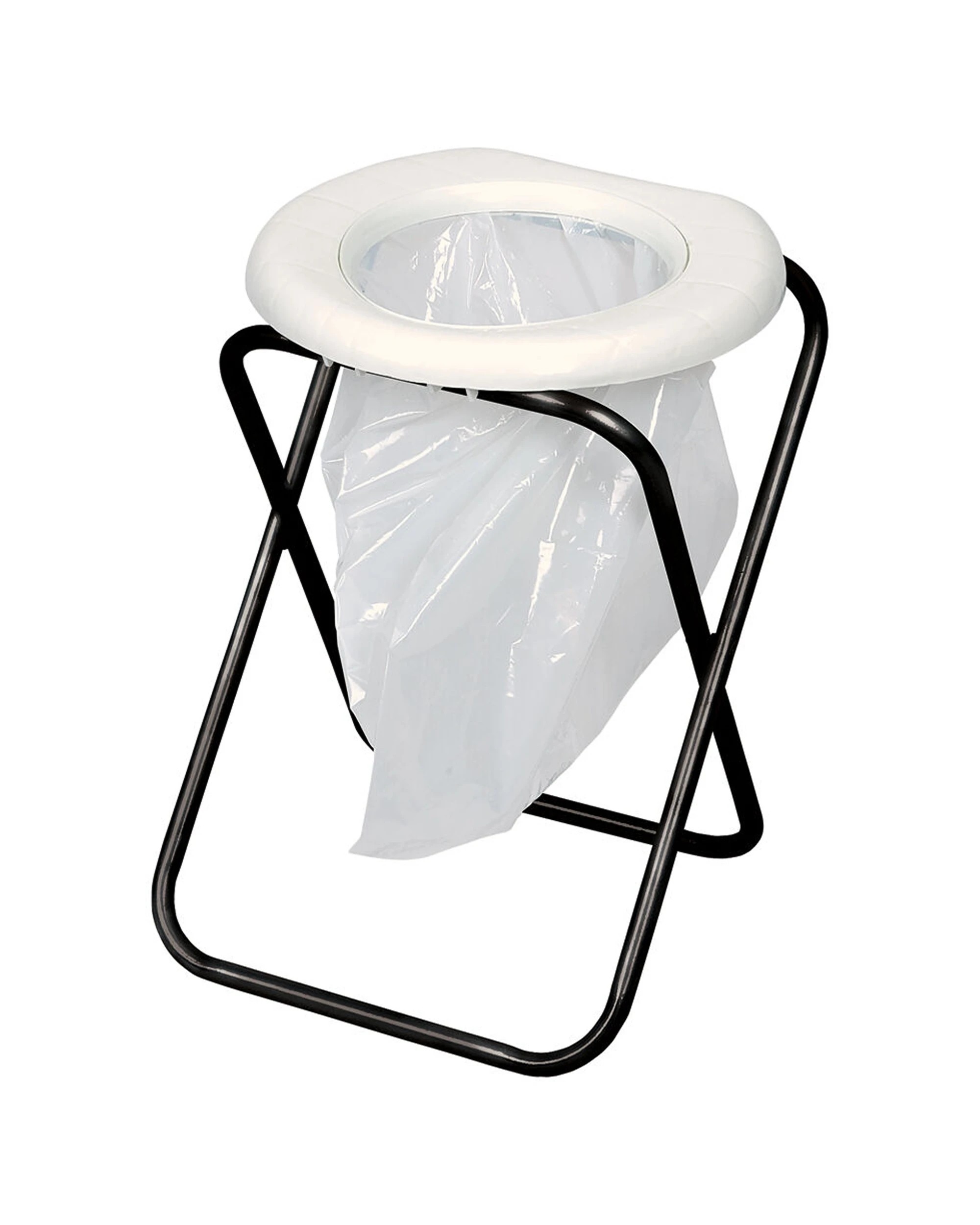1 Companion Plastic Steel Portable Camping Toilet Lightweight Foldable Durable Outdoor Use 51x33cm - Multi, 1 of 1