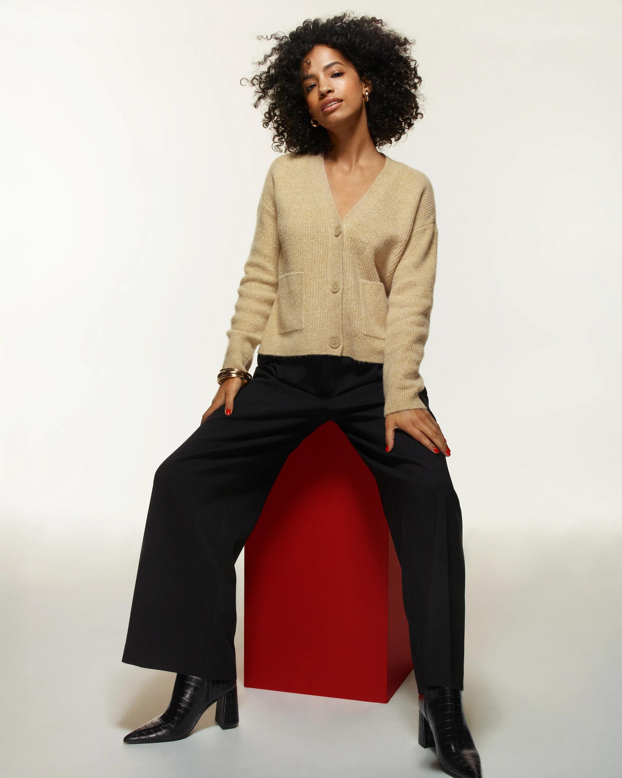 6 Target Petites Full Length Wide Leg Denim Jeans - Mila BLACK, 6 of 6