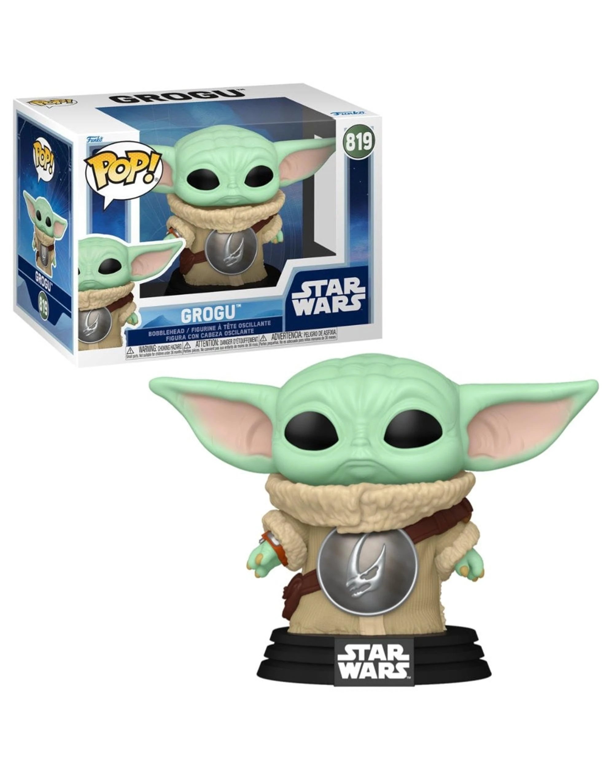 1 Star Wars The Mandalorian and Grogu: Grogu Bobblehead Funko POP! Vinyl, 1 of 3
