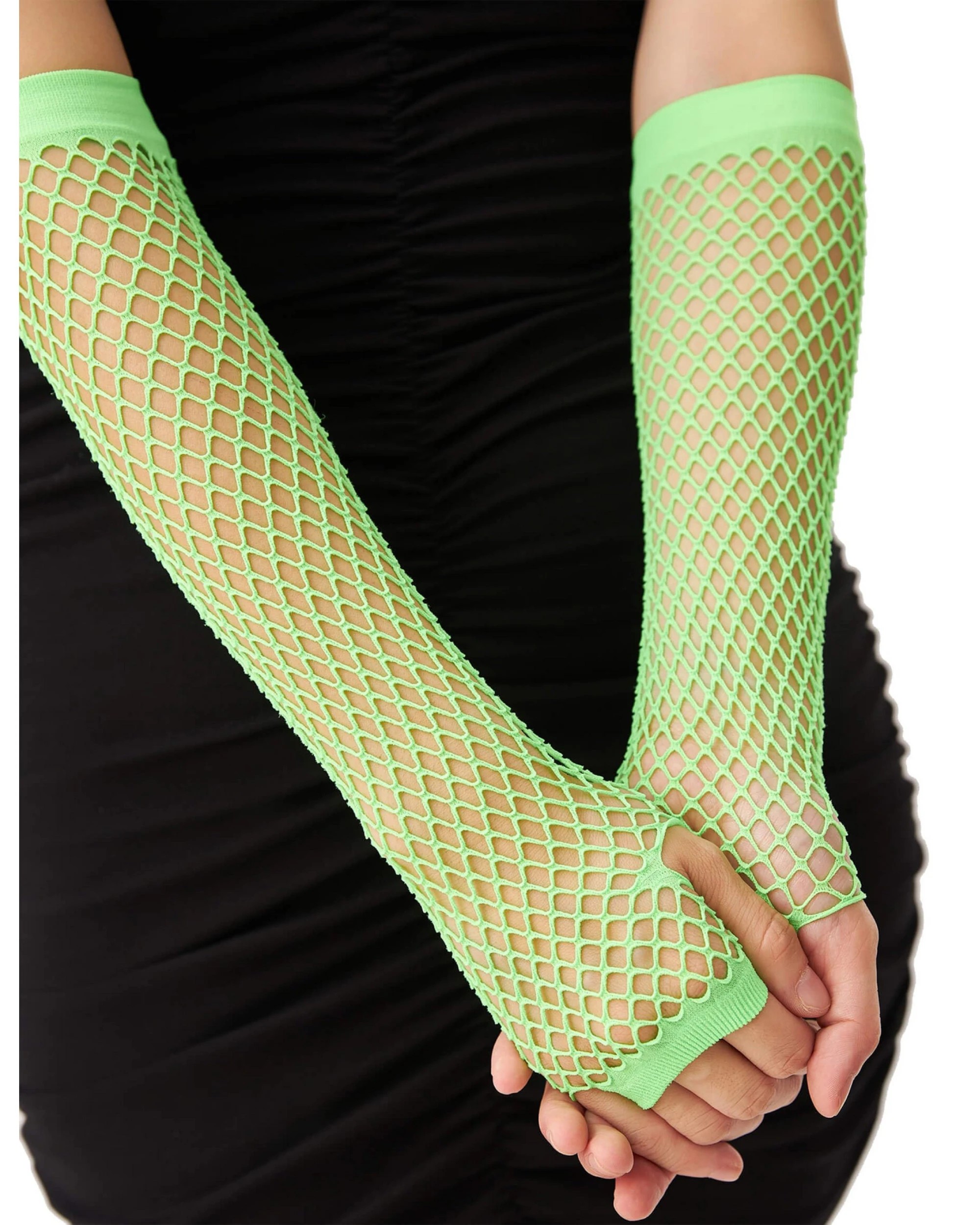 3 BR Costumes Fingerless Fishnet Gloves for Costume and Dance, Elbow Length, 3 of 3
