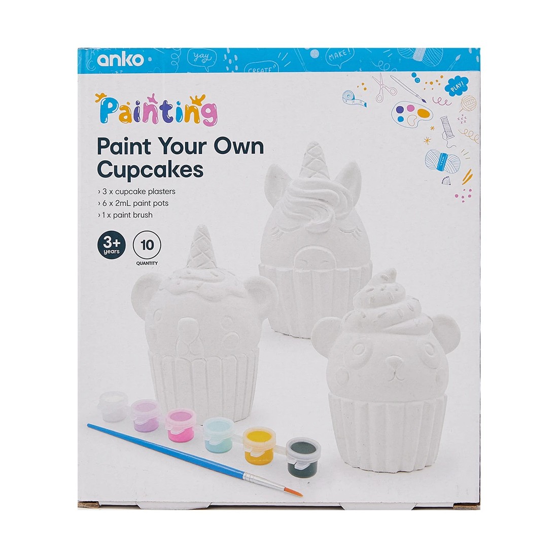 9 10 Piece Paint Your Own Cupcakes, 9 of 10