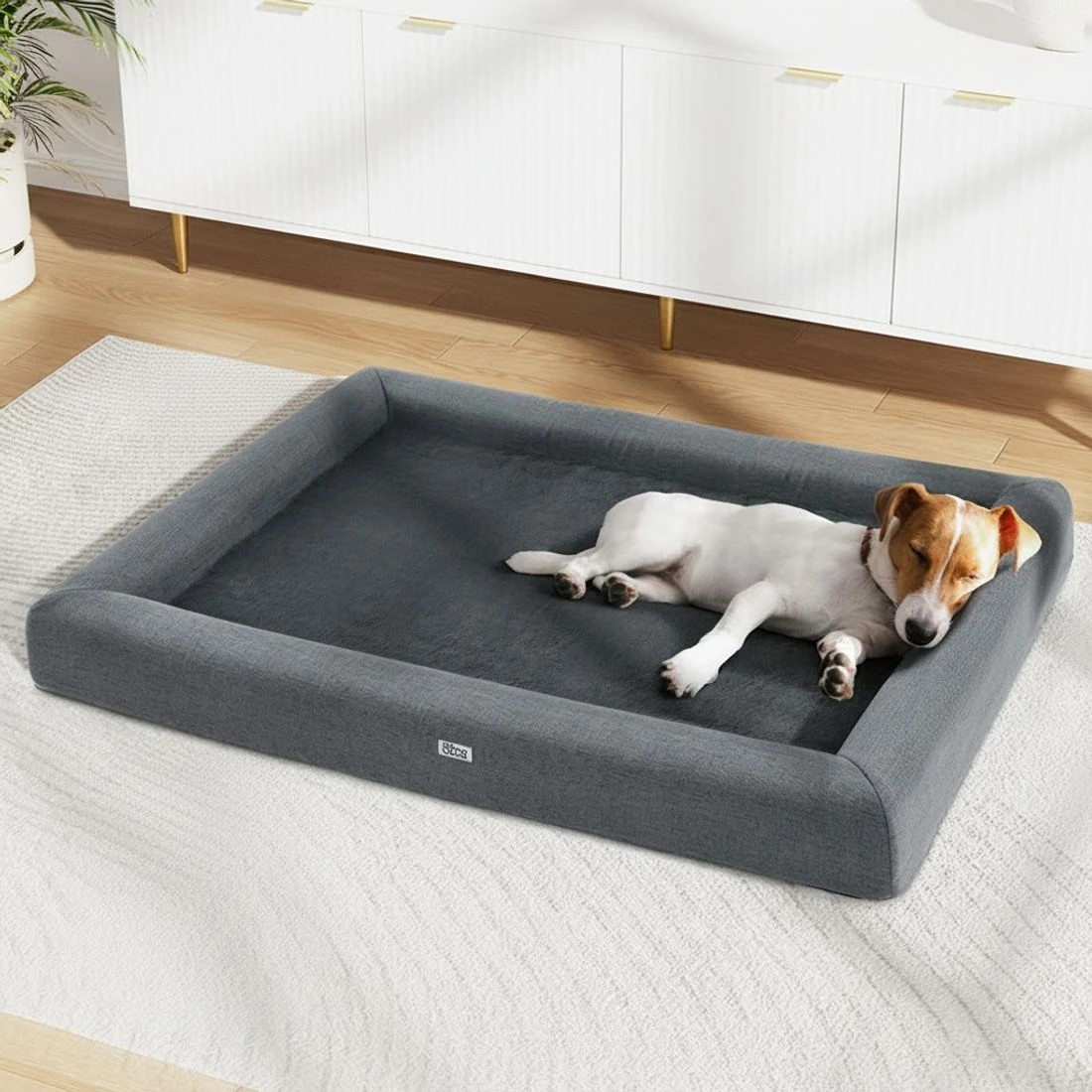 4 i.Pet Pet Bed Dog Cat Extra Large Calming Soft Sofa Cushion Egg Crate Washable - Grey, 4 of 5