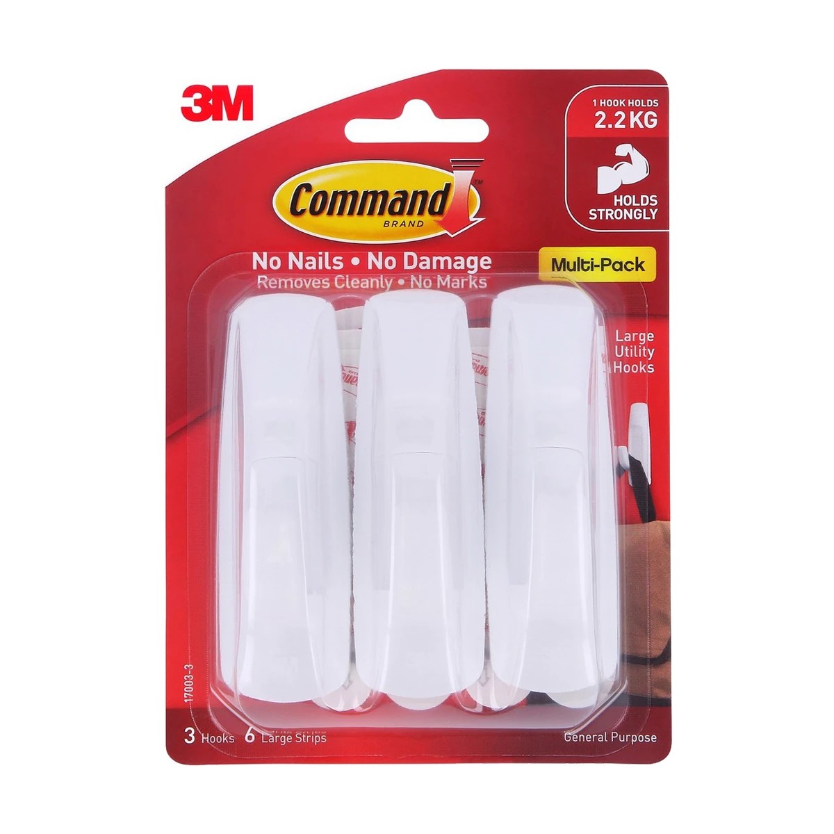 1 Command Mounting Hook Large Value Pack - White, 1 of 5