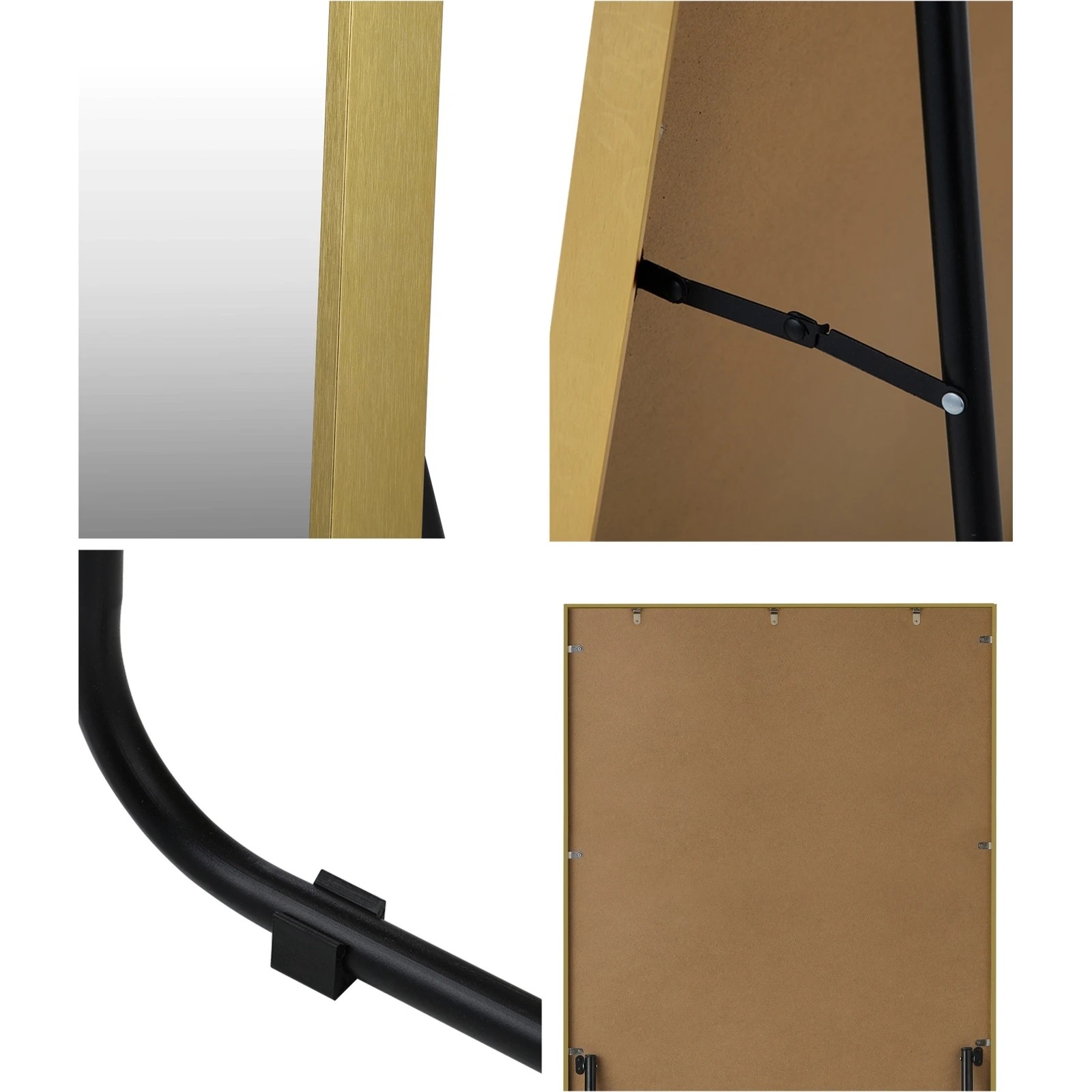 5 Oikiture 166x60cm Full Length Mirror Rectangle Dressing Floor Mirrors
 - Gold, 5 of 9