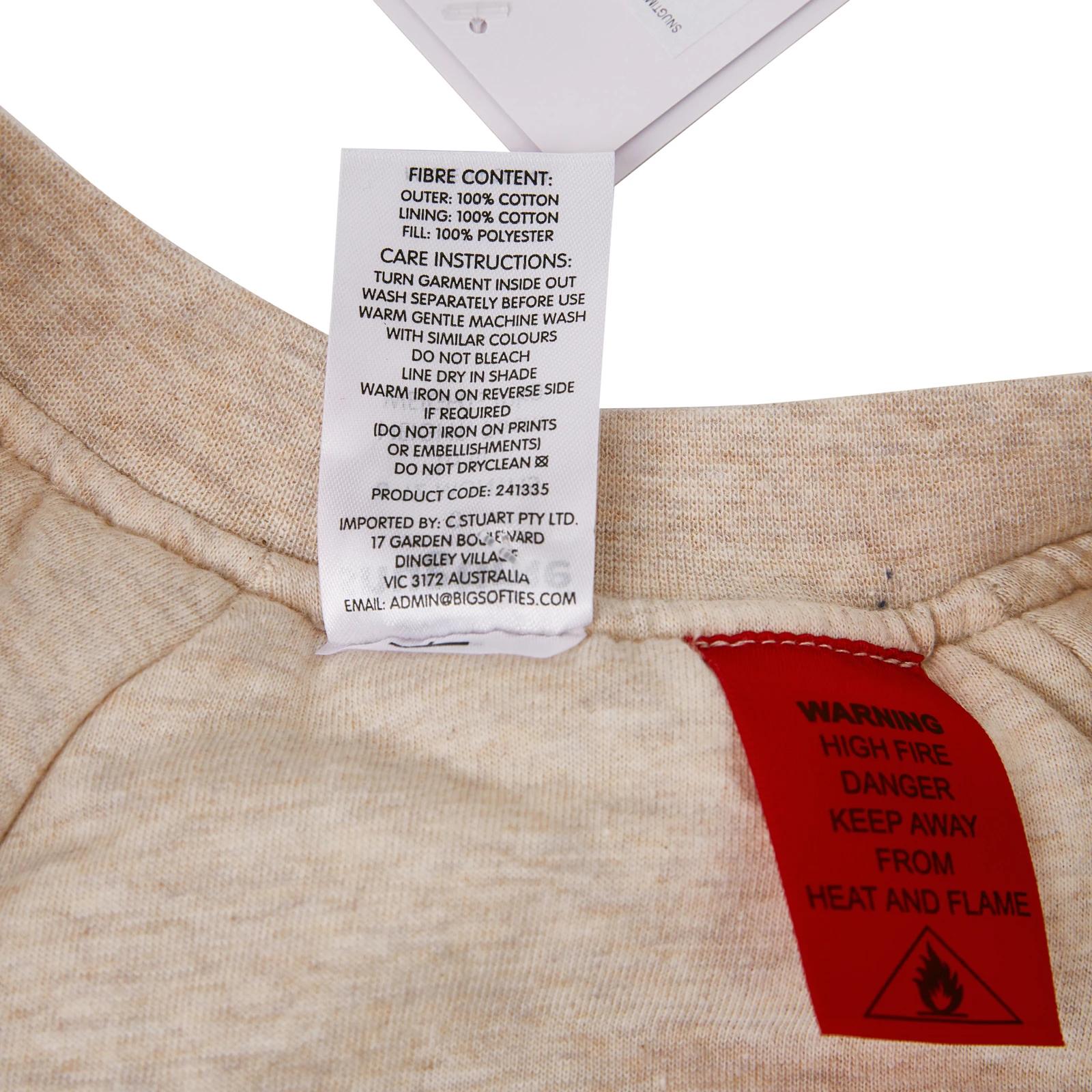 7 Snugtime Long Sleeve Padded Sleeping Bag - Beige HEDGEHOG, 7 of 7