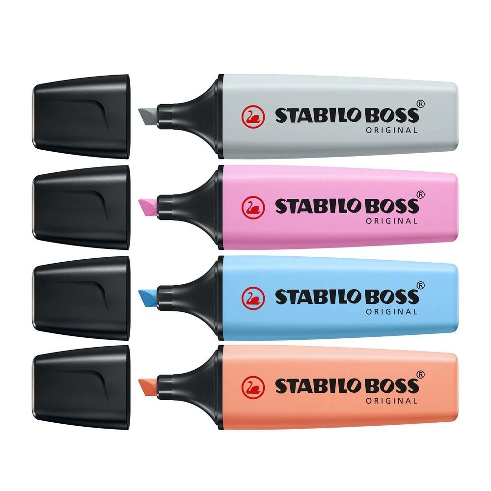 2 Stabilo Boss Highlighters Pastel Assorted 4 Pack, 2 of 4