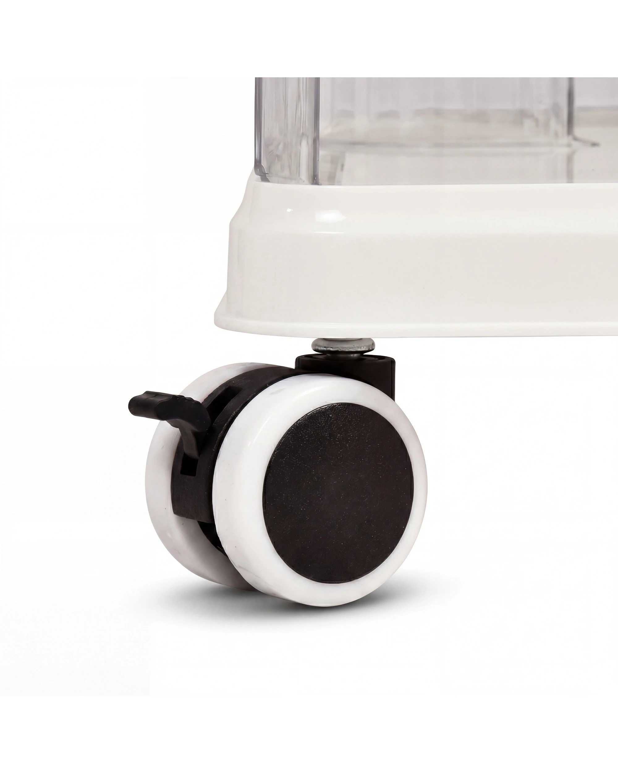 5 Advwin 4-Tier Rolling Bookshelf Display Unit - Beige+Clear, 5 of 8