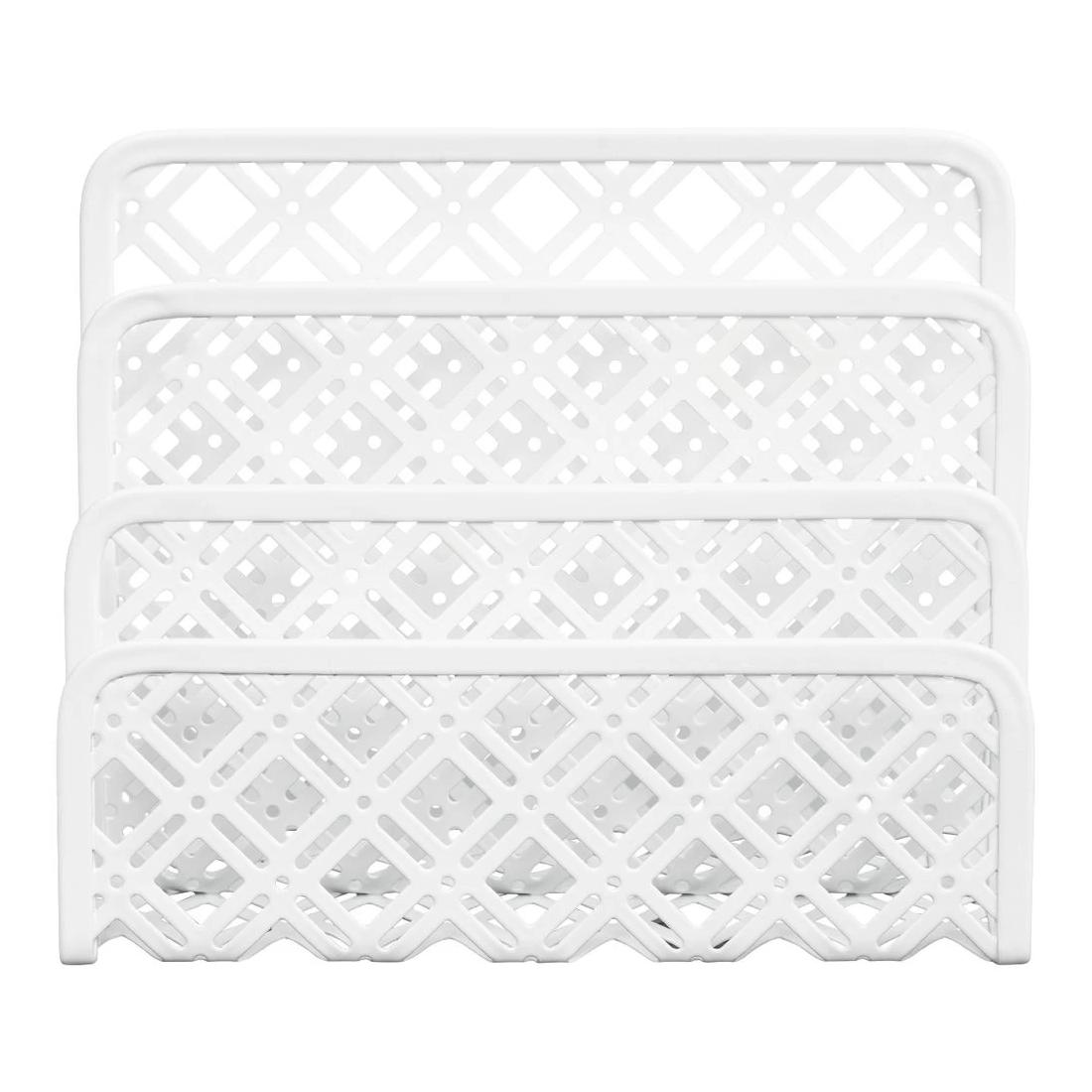 2 Otto Diamond Metal 3 Tier Letter File White, 2 of 3