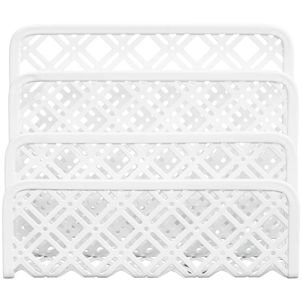 2 Otto Diamond Metal 3 Tier Letter File White, 2 of 3