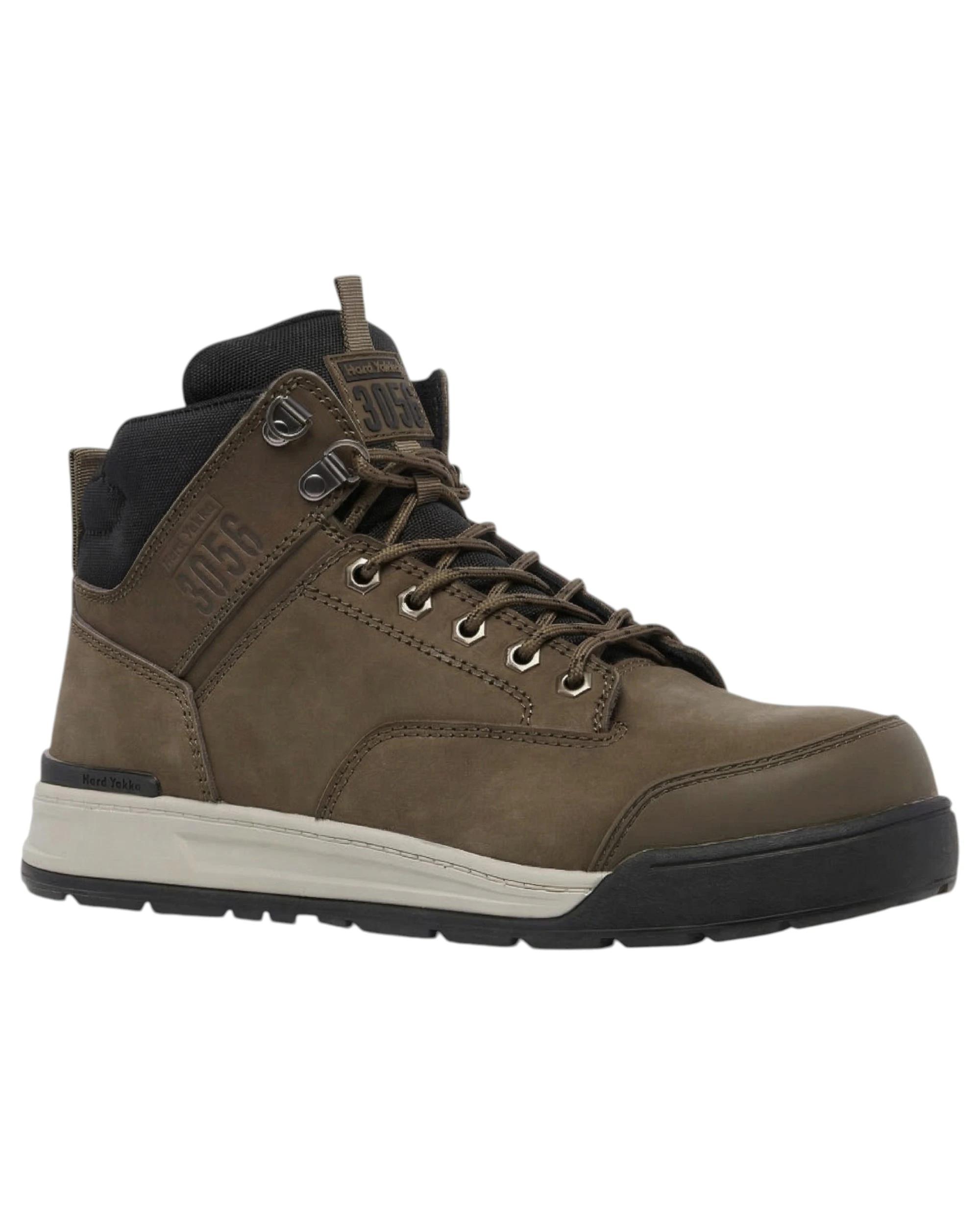 4 Hard Yakka Mens 3056 Lace Boots Zip Steel Top Cap Industrial Cedar Boot Cedar, 4 of 6