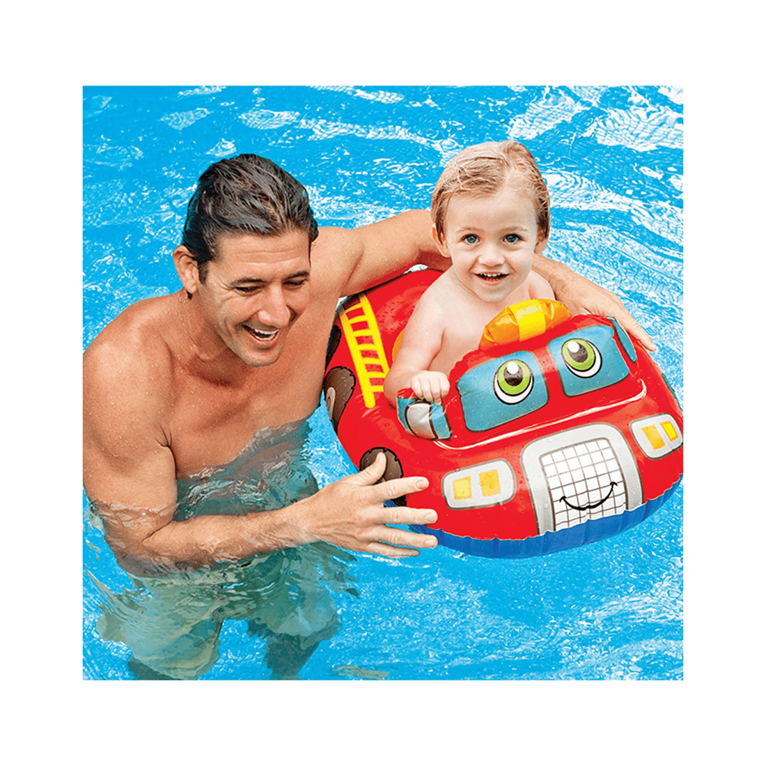 2 Intex Car Assorted Design Kids Inflatable Swimming Pool Ride On Water Floats 1 Year Plus - Multi, 2 of 7