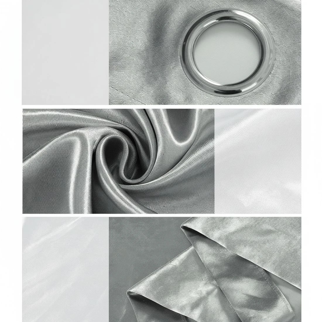 5 Artiss 2X Blockout Curtains Eyelet 300x230cm Shine - Grey, 5 of 6