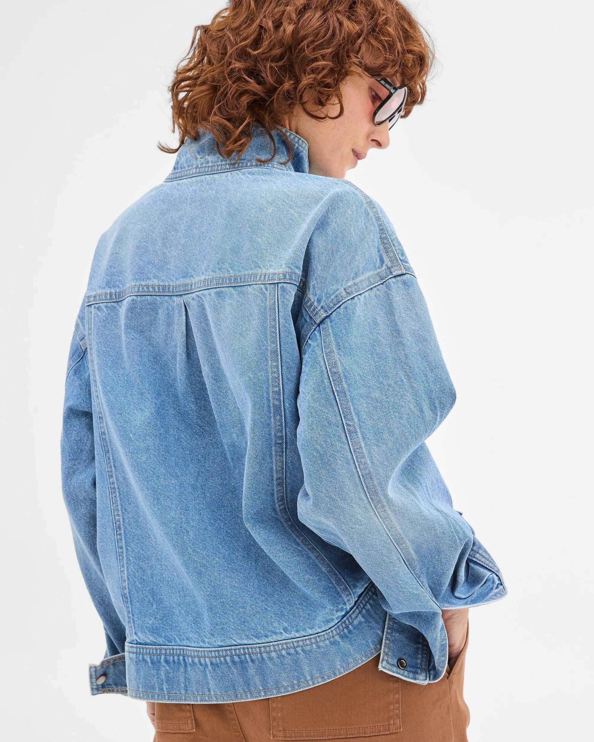 6 Target Denim Denim Funnel Neck Jacket DUSTY INDIGO, 6 of 8