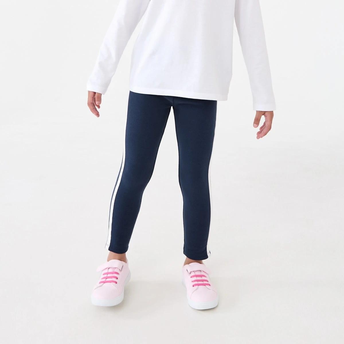 1 Fleecy Lined Leggings Dress Navy, 1 of 8
