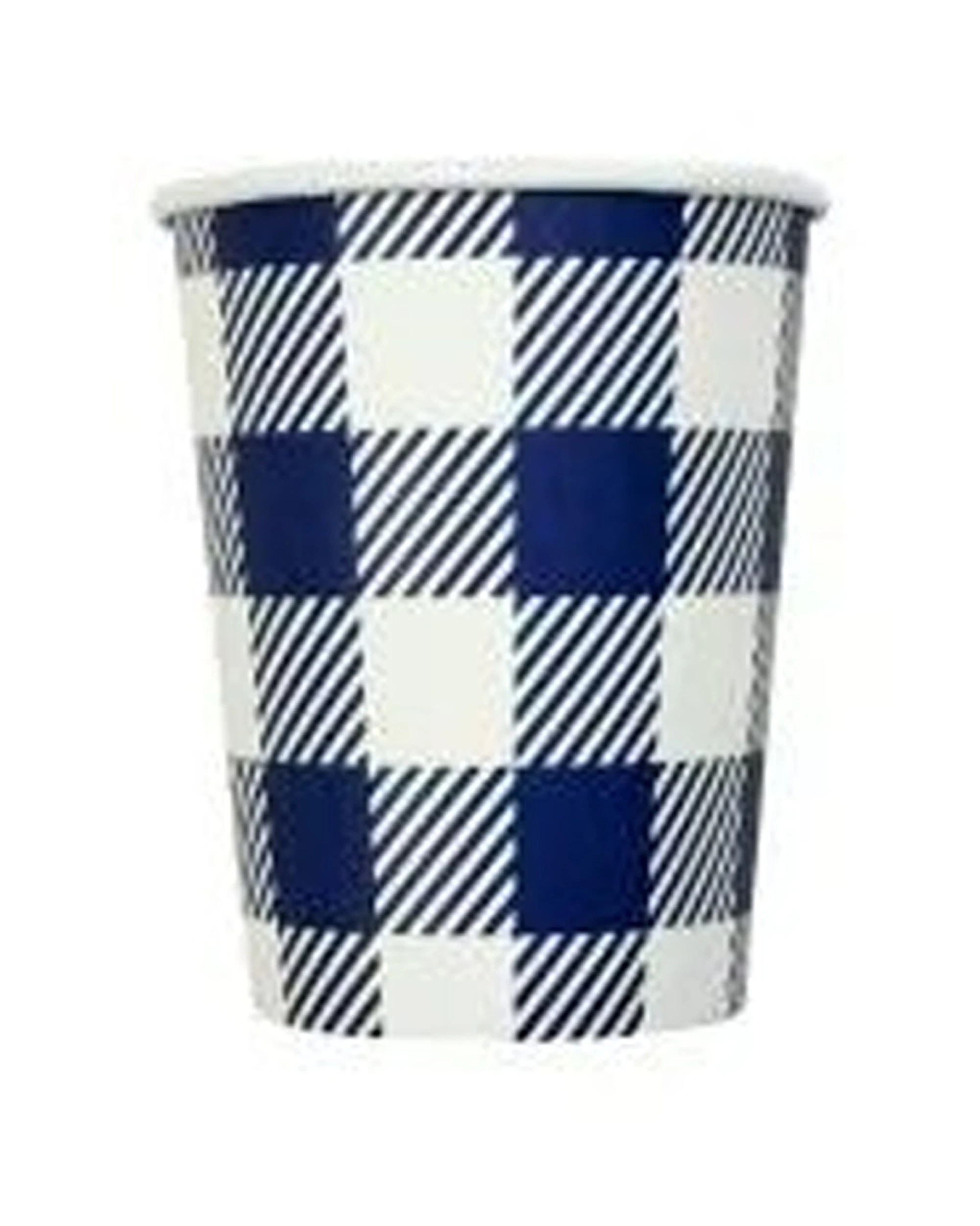 2 Party Maker 20pc Gingham 9oz Disposable Paper Cups 266mL - Blue, 2 of 2