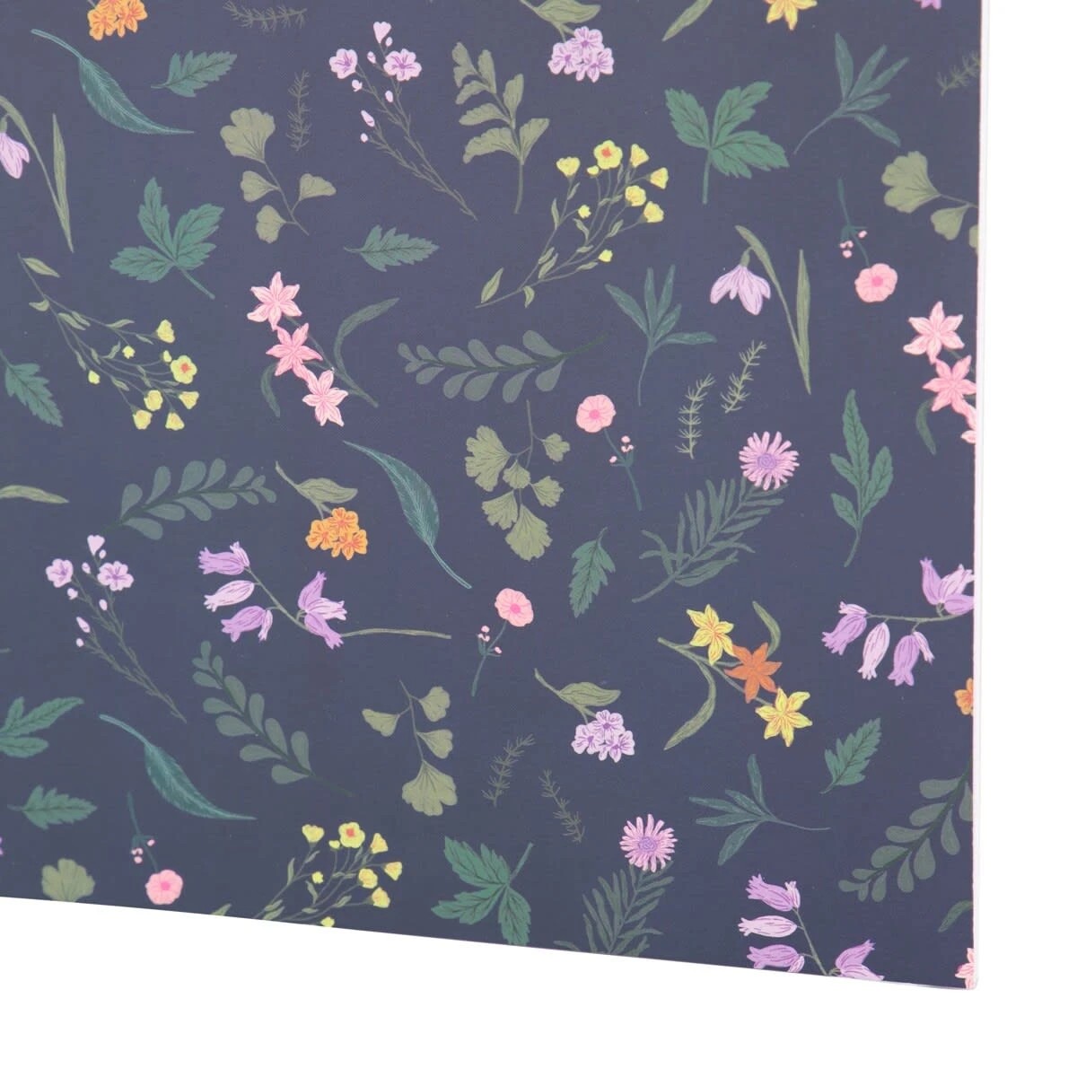 4 A4 Spiral Notebook - Navy, Floral, 4 of 6
