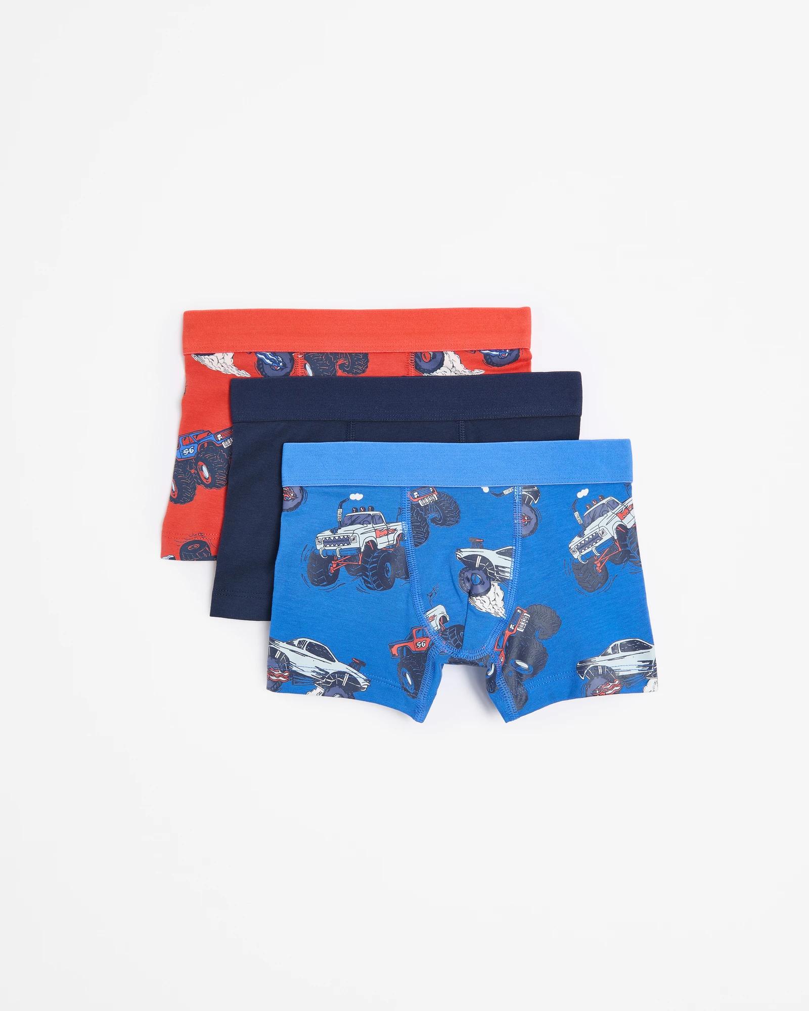 1 Boys 3 Pack Trunks - Maxx MONSTER TRUCKS, 1 of 1