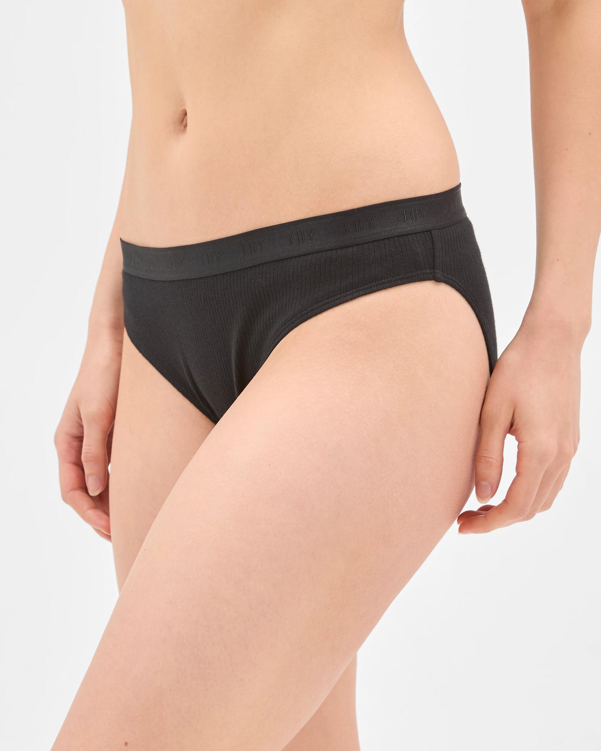 3 Lily Loves Organic Cotton 2 Pack Bikini Briefs BLACK, 3 of 4