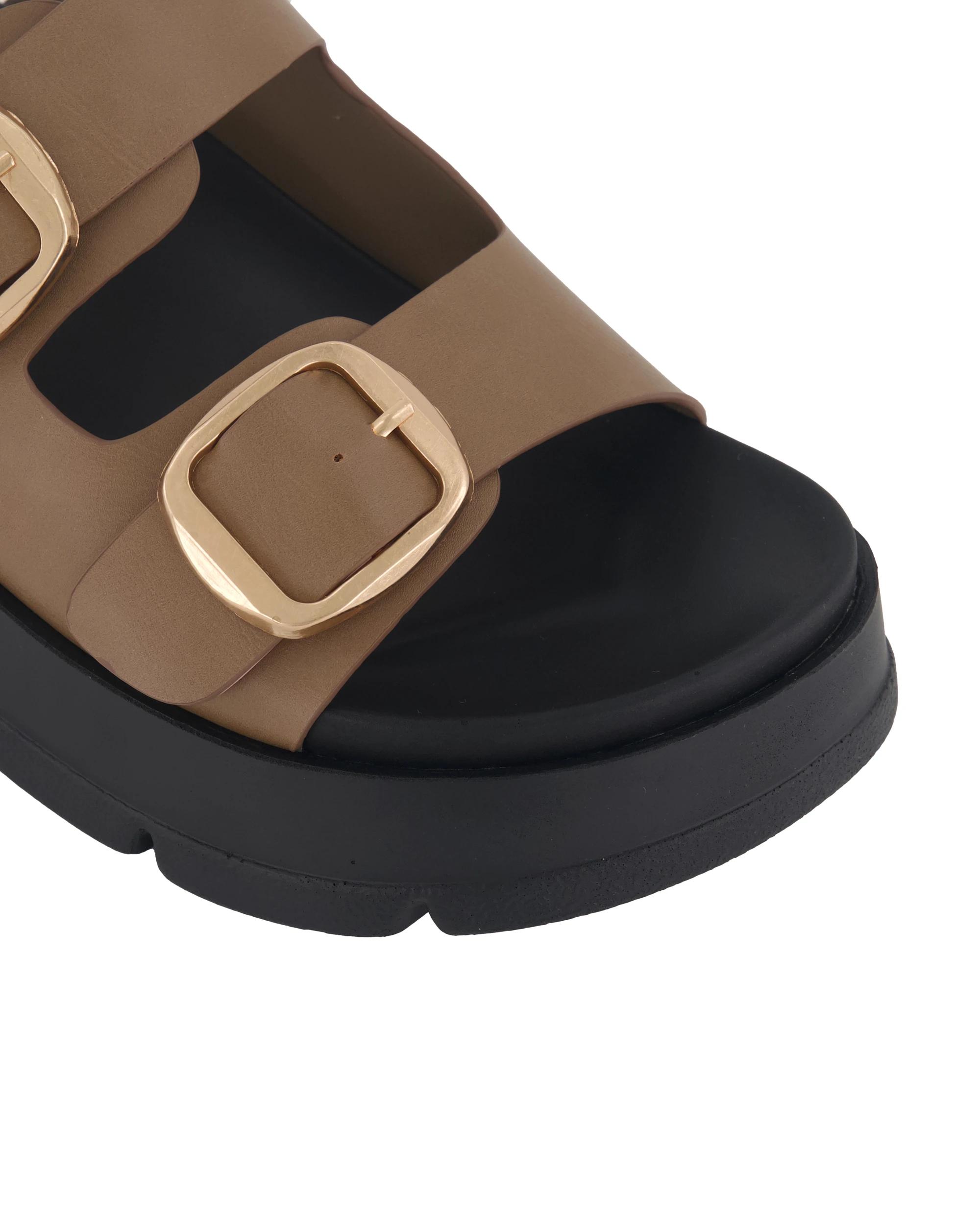 5 Double Buckle Platform Heels Biscuit, 5 of 5