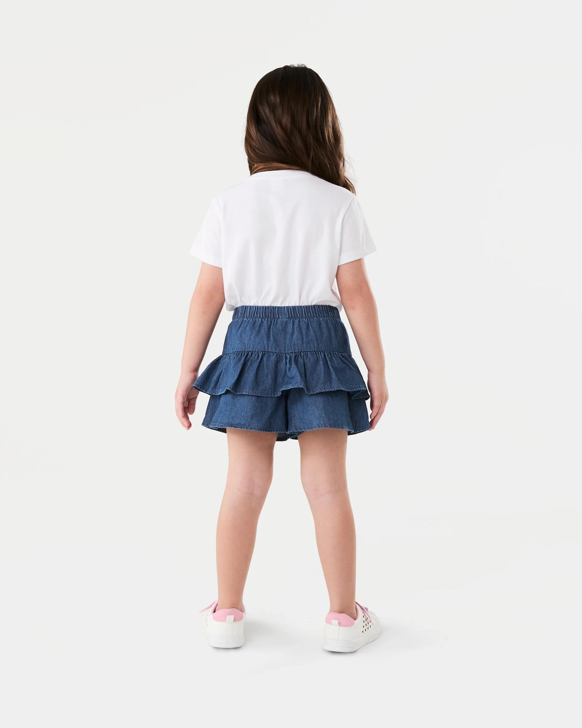 6 Frill Skort Mid Denim, 6 of 6