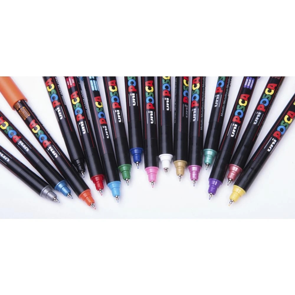 3 POSCA PC 1MR Paint Marker Metallic Red, 3 of 6