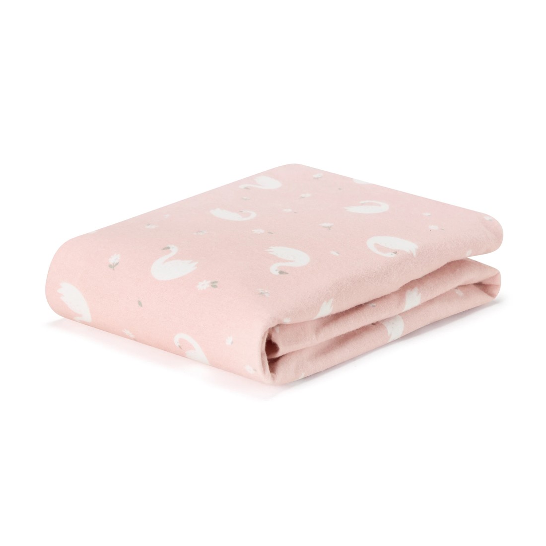 2 2 Pack Flannelette Cotton Fitted Cot Sheets - Swan and Floral, 2 of 6