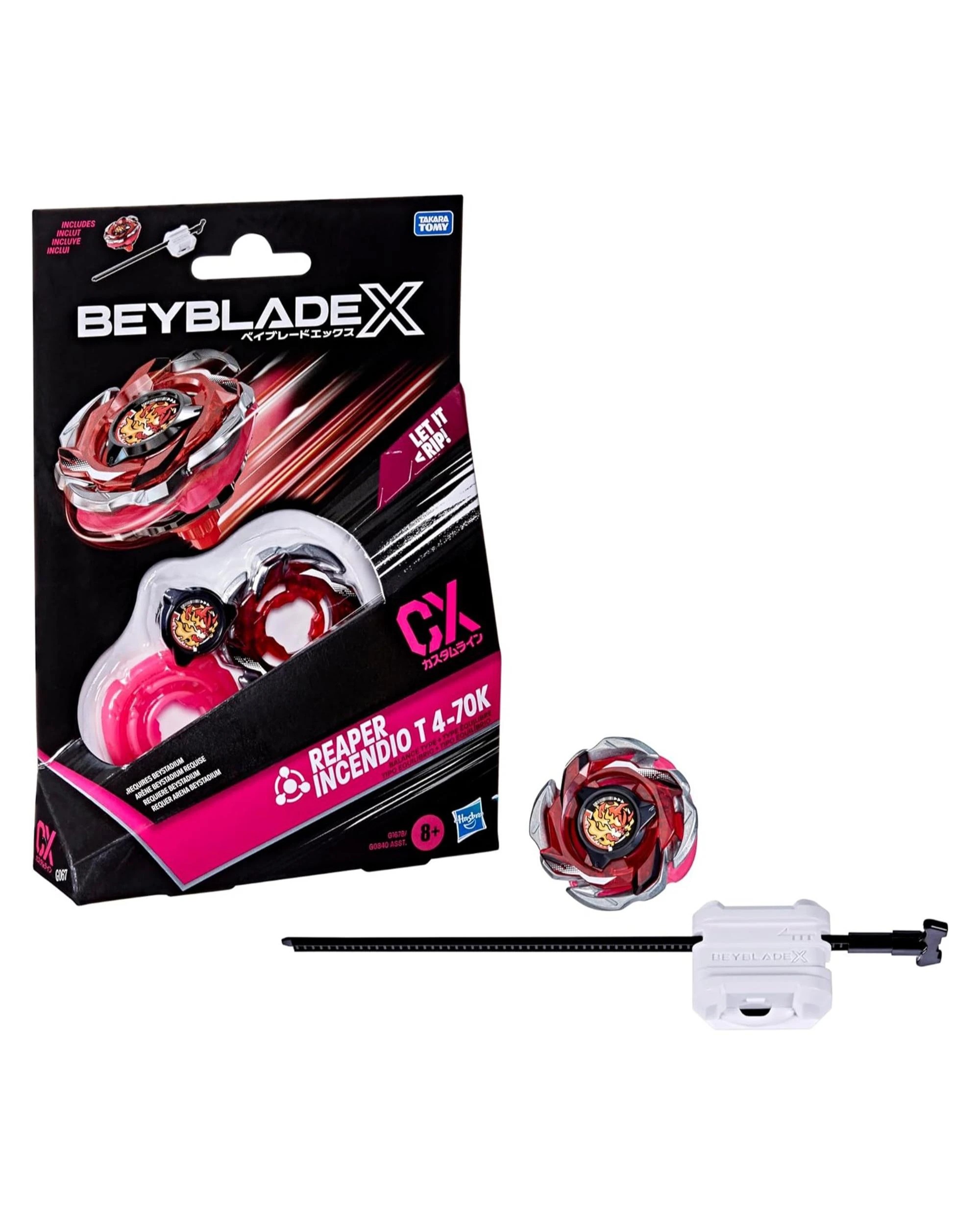 1 Beyblade X Reaper Incendio Y 4-70K Starter Pack, 1 of 4