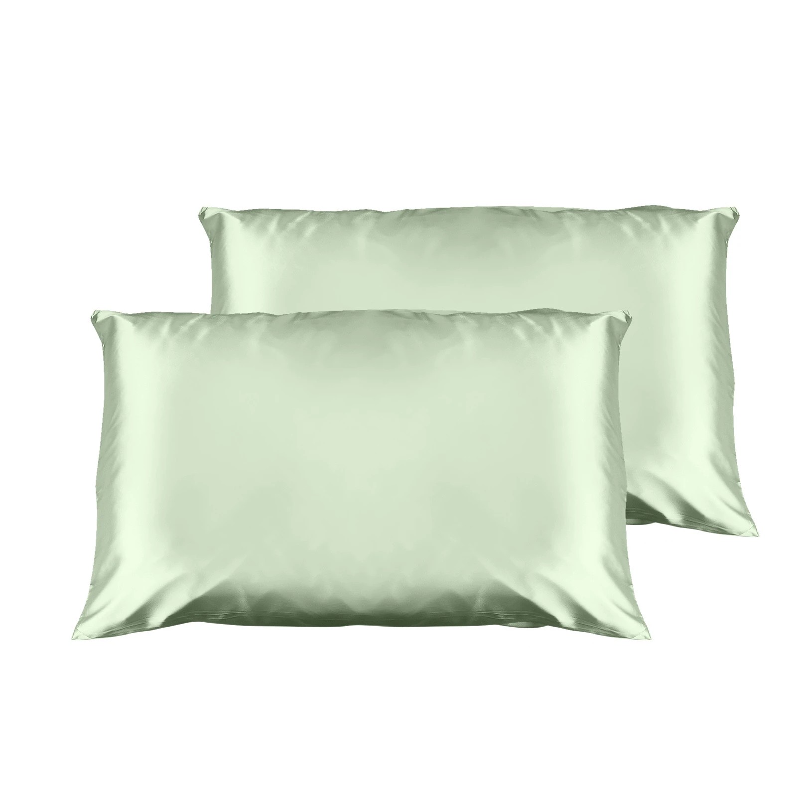 1 Casa Decor Luxury Satin Pillowcase Set With Gift Box Luxury Bedding  Twin Pack - Green, 1 of 10
