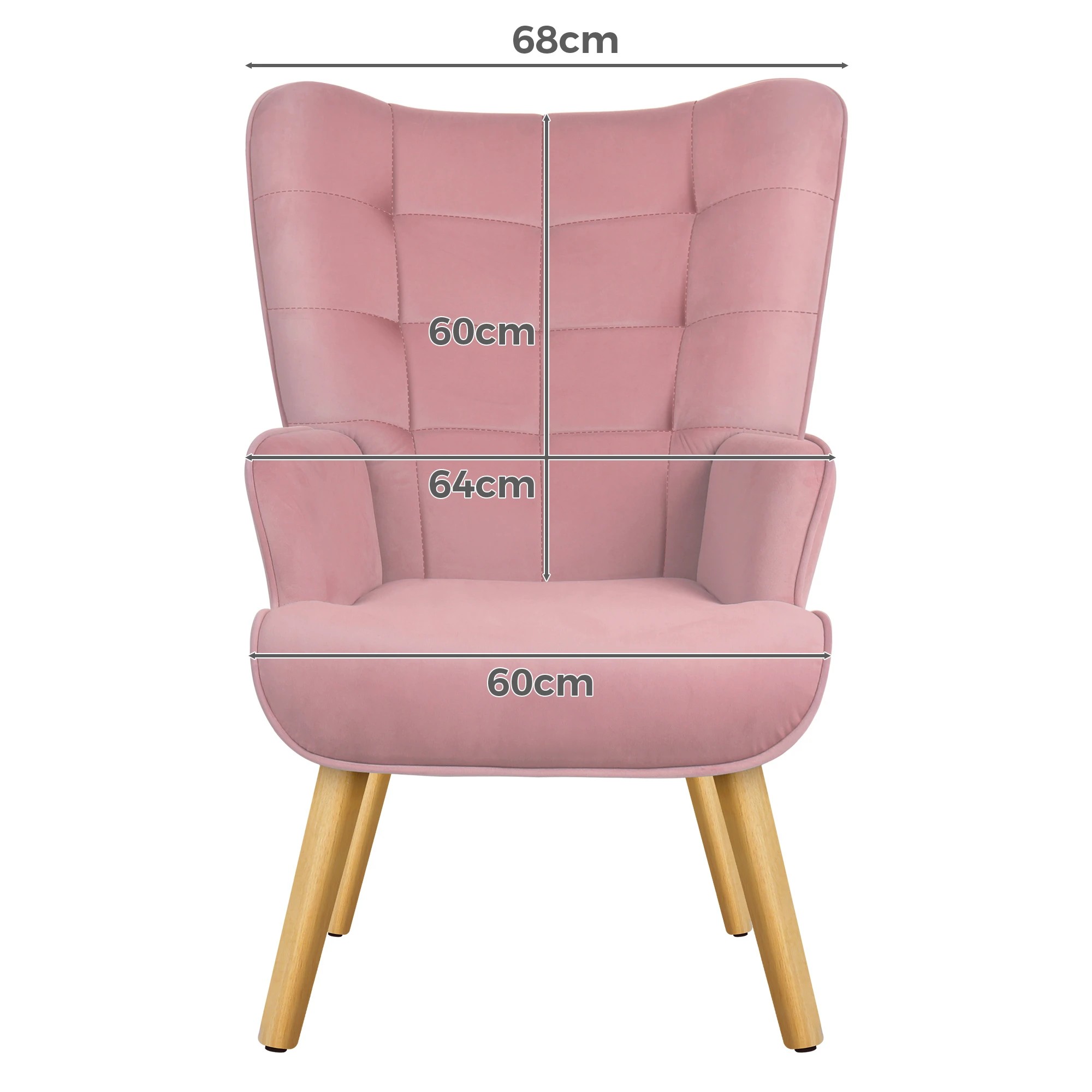 6 Alfordson Armchair Lounge Chair Featherston Contour Chair Ottoman Couch - Pink, 6 of 10