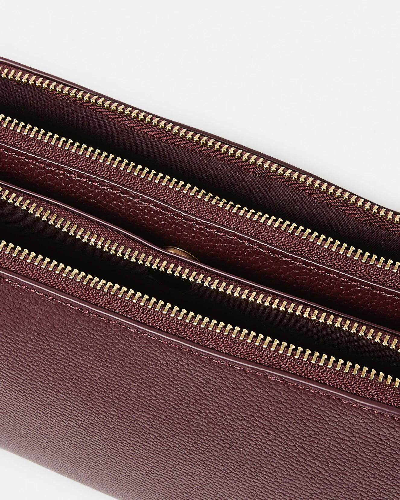 4 Double Pocket Crossbody Bag Deep Berry, 4 of 5