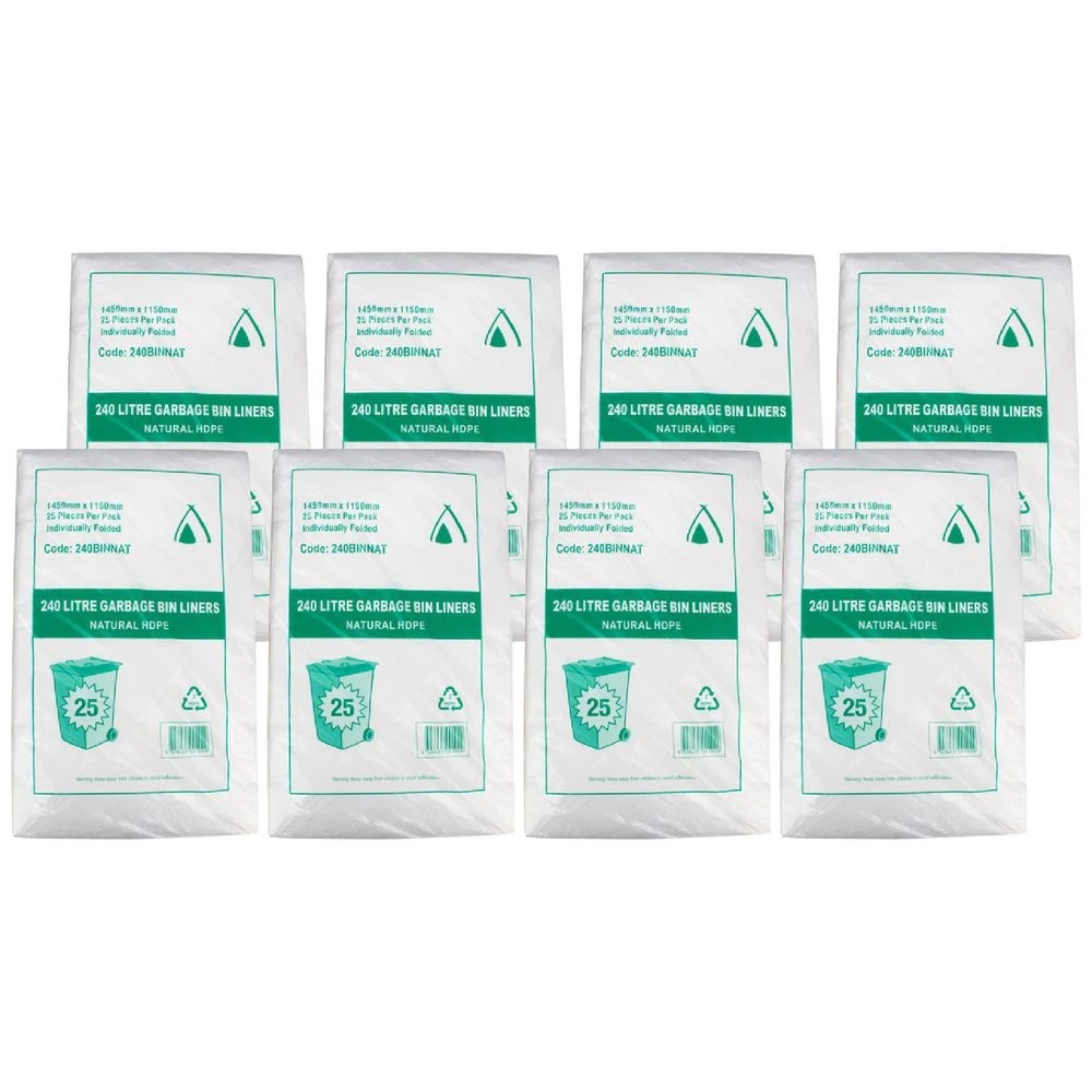 1 Tailored Packaging HDPE Bin Liners 240L x 200, 1 of 2