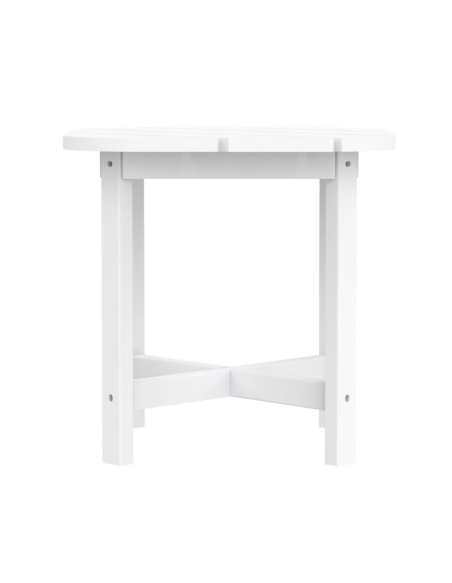7 EHOMMATE Outdoor HDPE Adirondack Square Side Table - White - White, 7 of 8