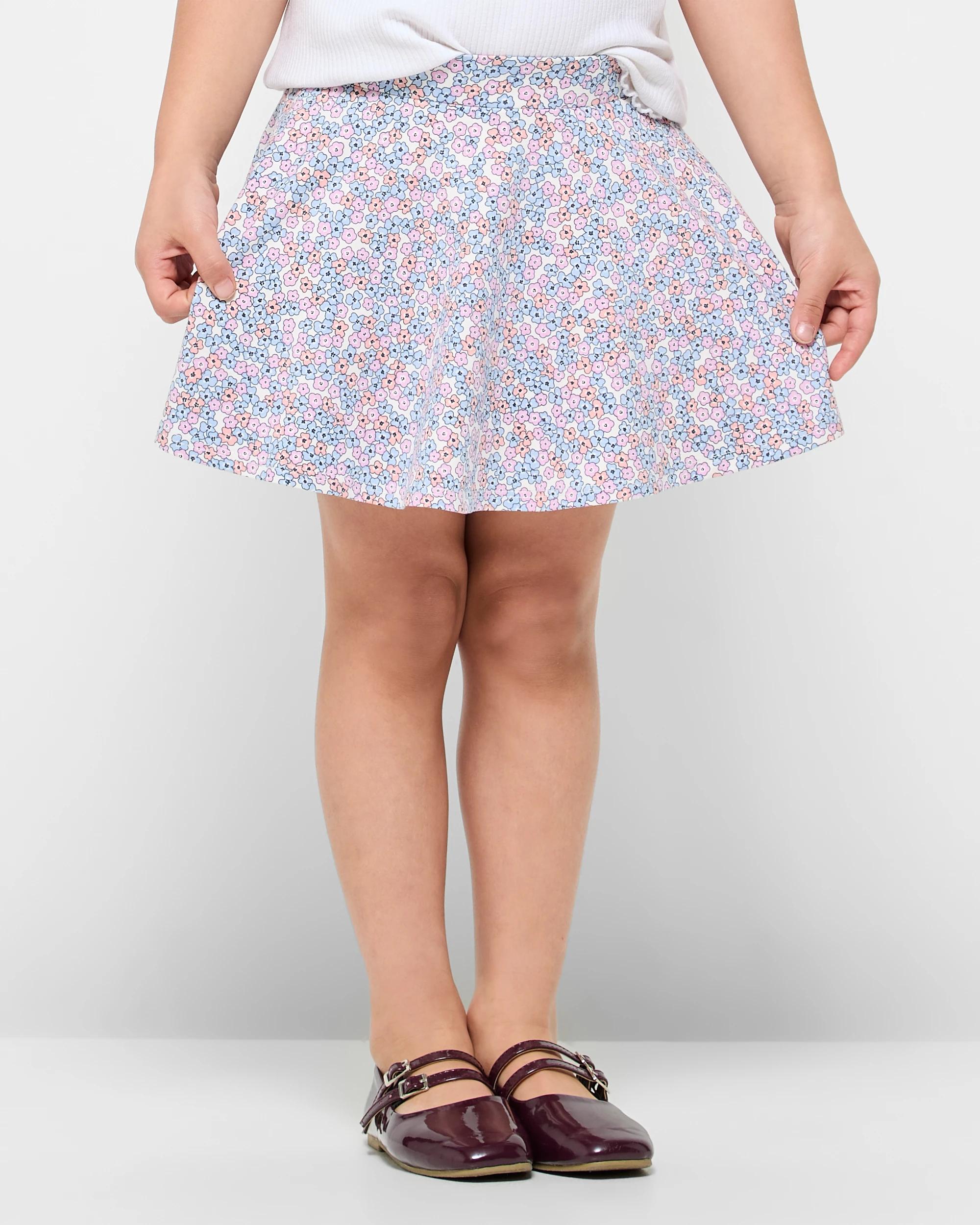 1 Target Australian Cotton Skater Knit Skort MULTI DITSY, 1 of 5