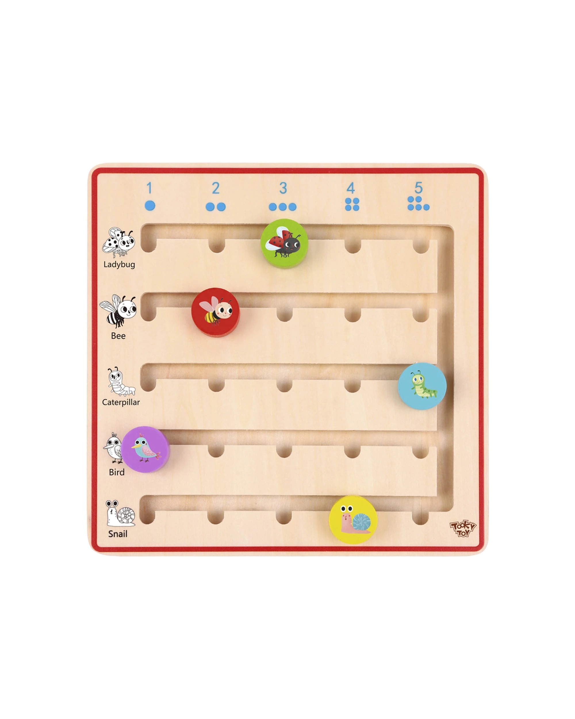 1 Tooky Toy 21pc Wooden Counting Game Educational Learning Activity Play Kids - Multi, 1 of 2