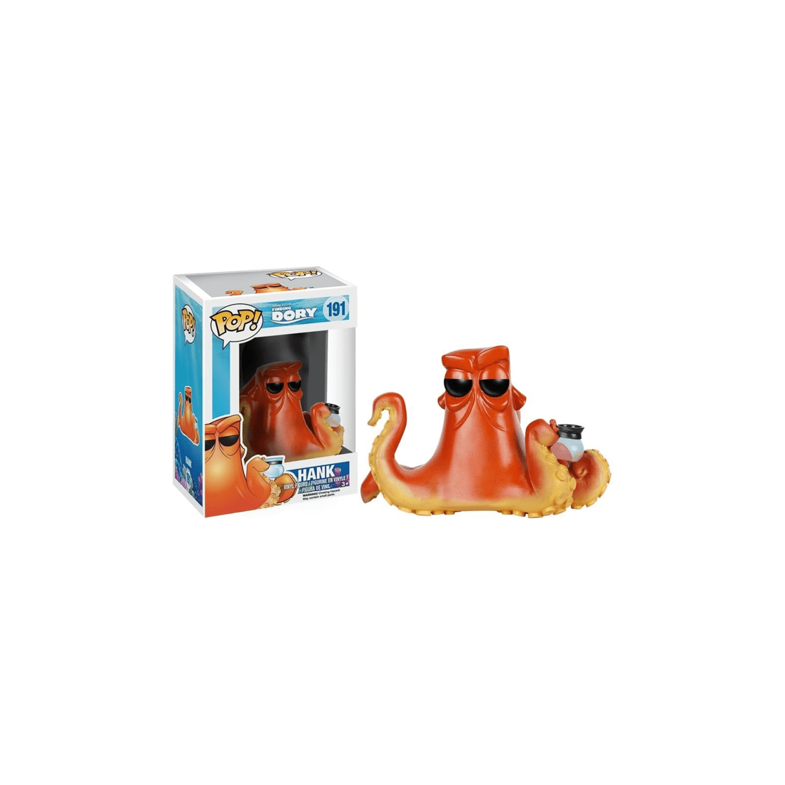 3 Pop Vinyl Figurine Finding Dory - Hank Collectible Toy 10cm Action Figure - Orange, 3 of 3