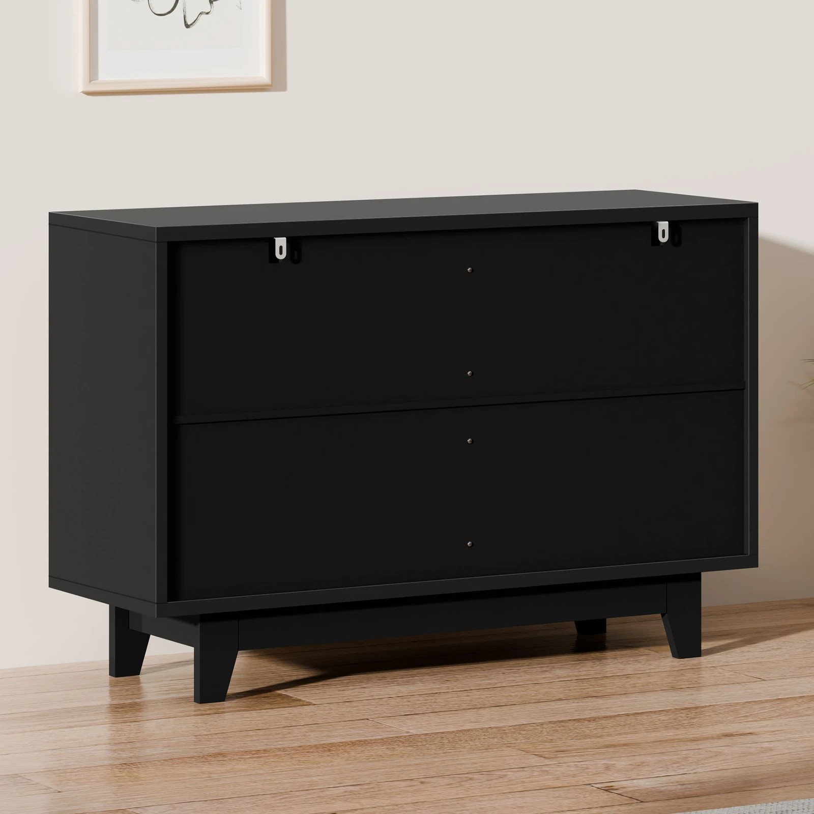 7 Alfordson 6 Chest of Drawers Rattan Storage Cabinet Dresser - Black, 7 of 10