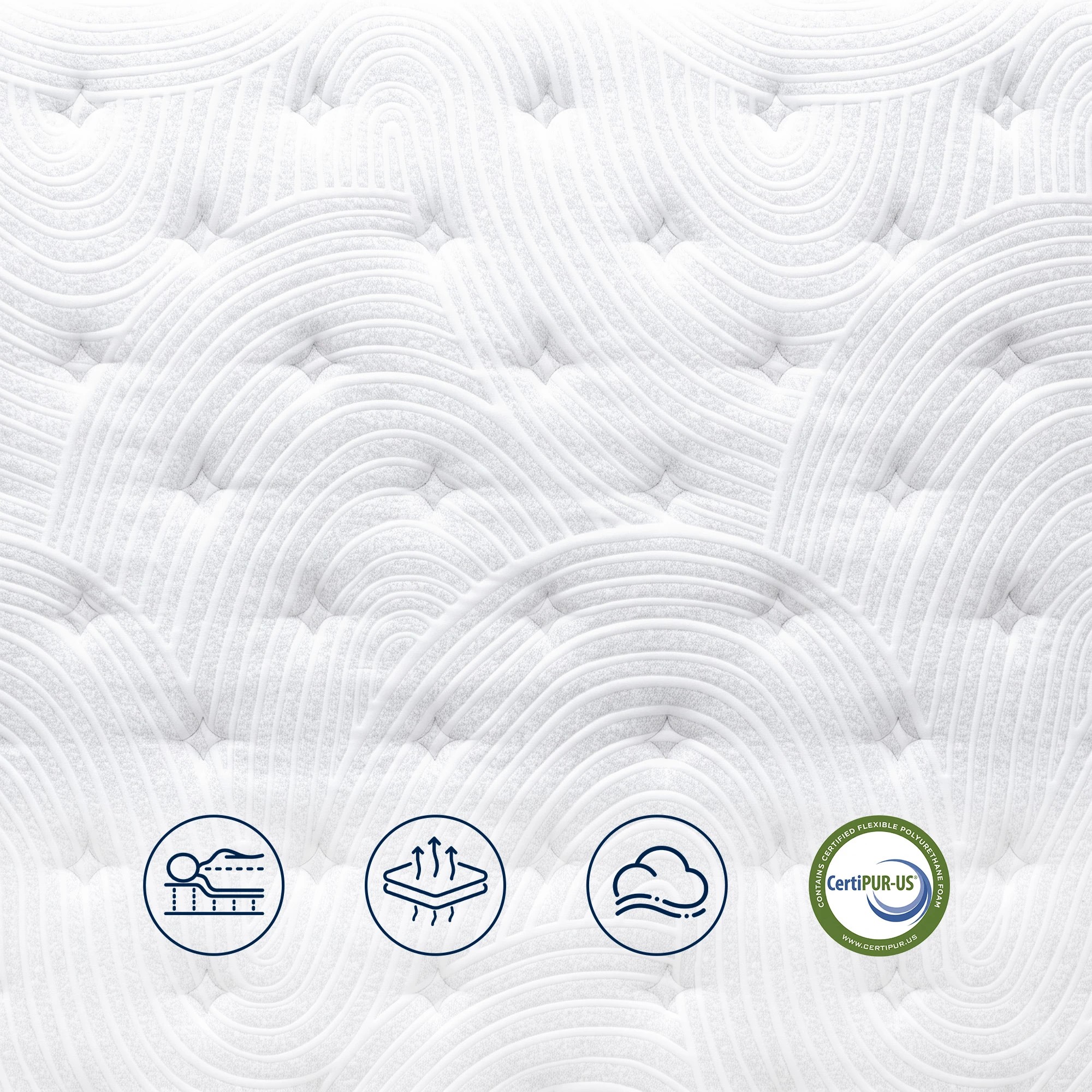 8 RoomSense Single Mattress, 34cm Medium Soft Hotel Bed, Gel Cooling Memory Foam & Tencel Pocket Spring - White, 8 of 9
