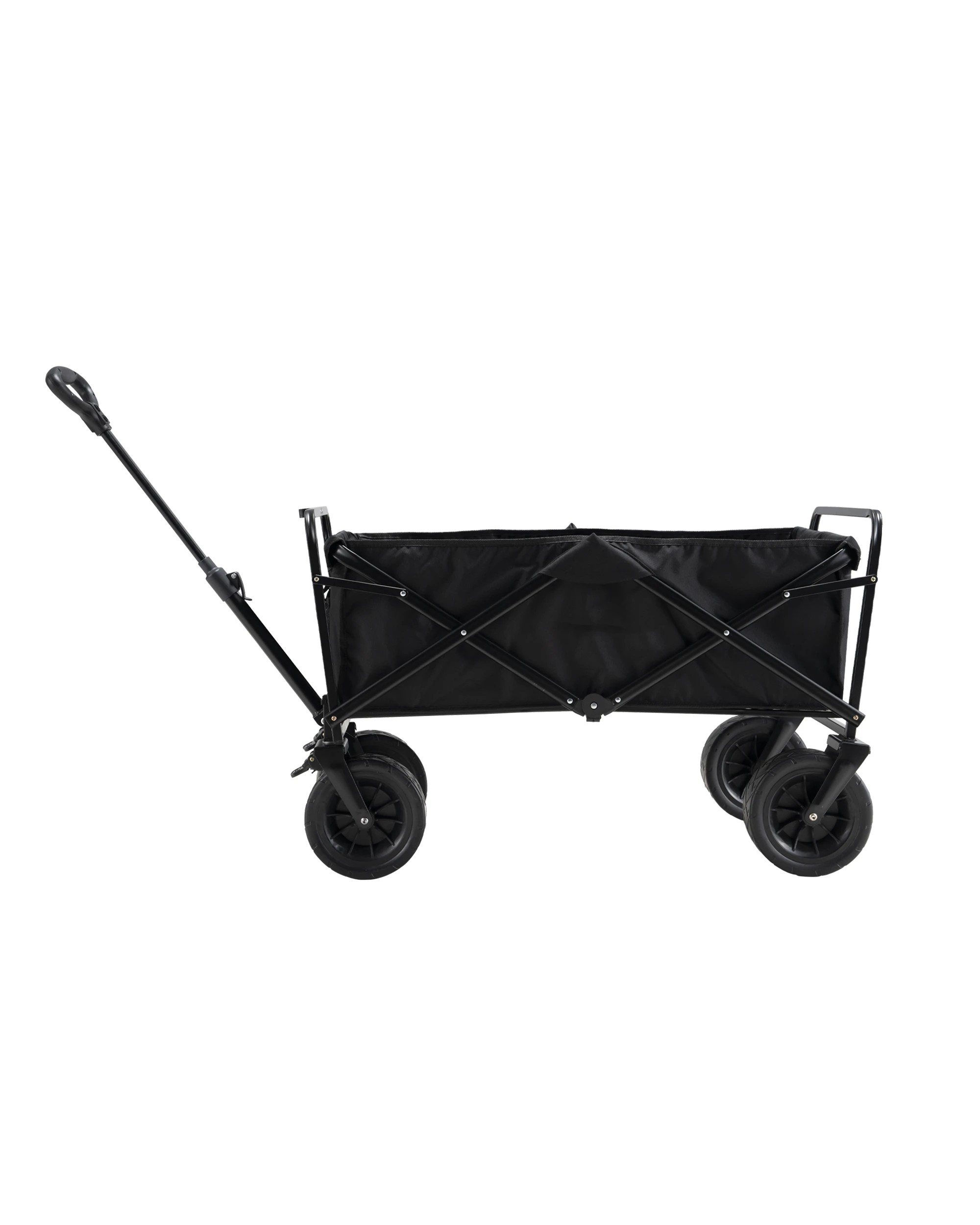 3 San Hima Folding Camping Wagon 120kg Beach Trolley W/ 360° Wheels Garden Cart, 3 of 9