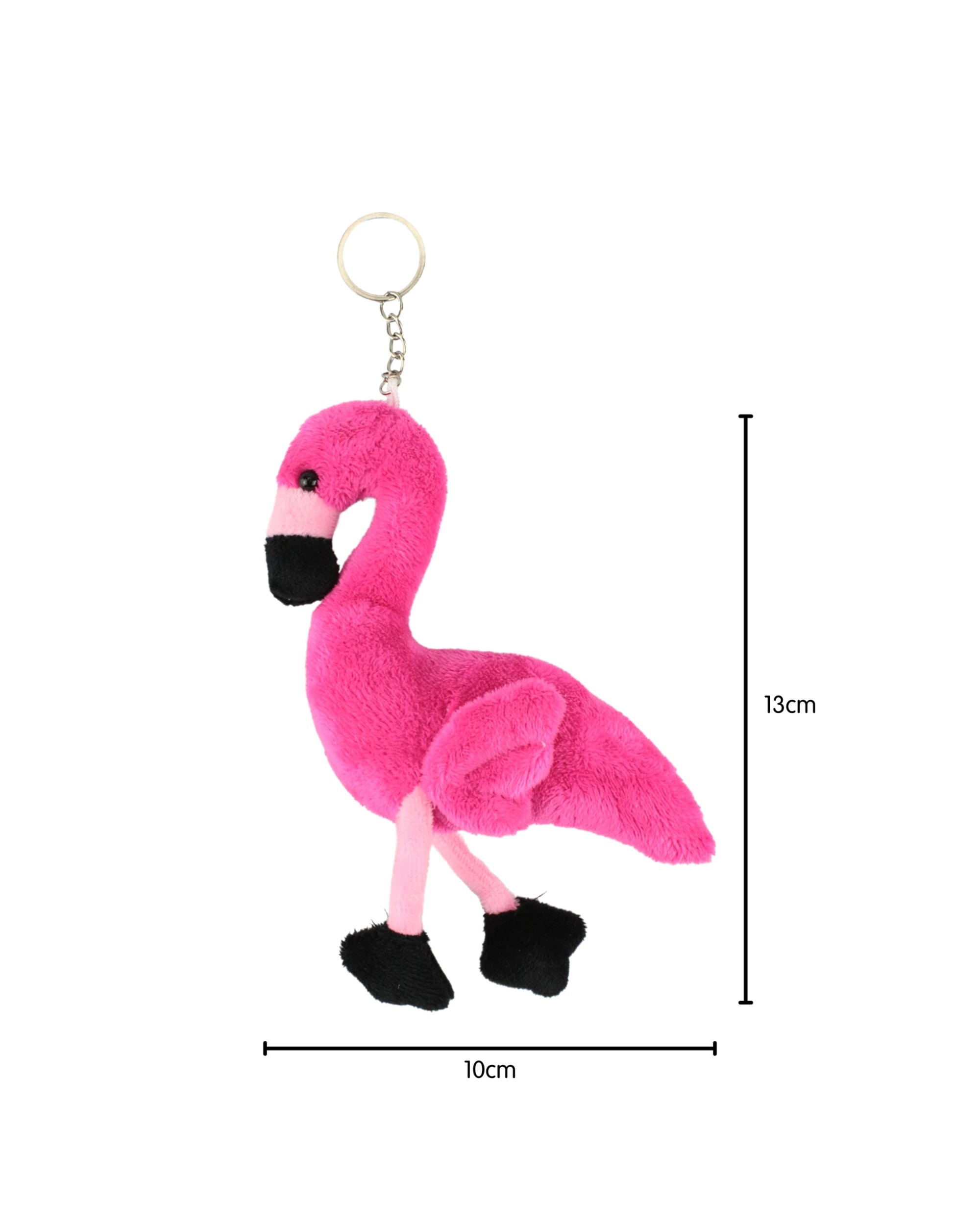 3 Partyrama Plush Pink Flamingo Keyring, 3 of 4
