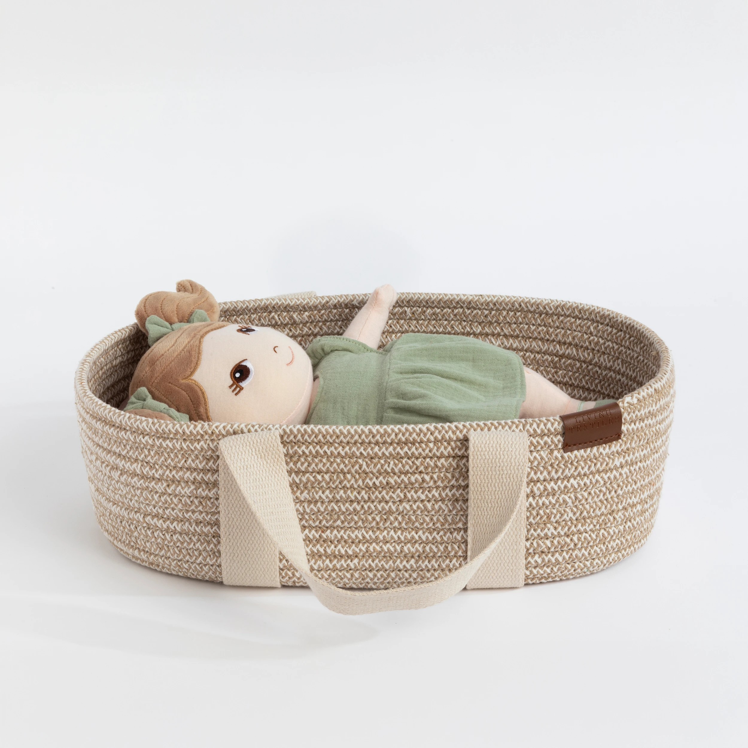 3 Living Textiles Pink Cotton Rope Storage Basket for Dolls, 3 of 5