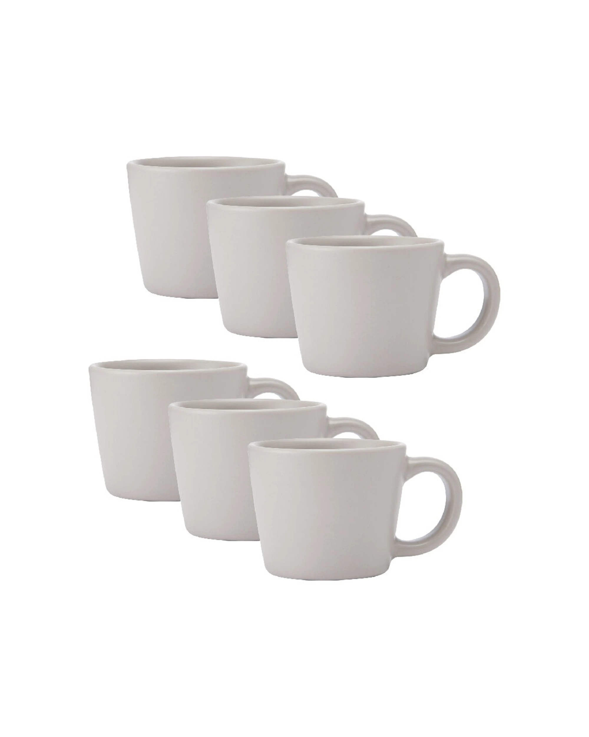 1 La Cafetiere 6PK Ceramic Coffee Espresso Drinking Cup Mug 65ml Microwave Safe - Beige, 1 of 4