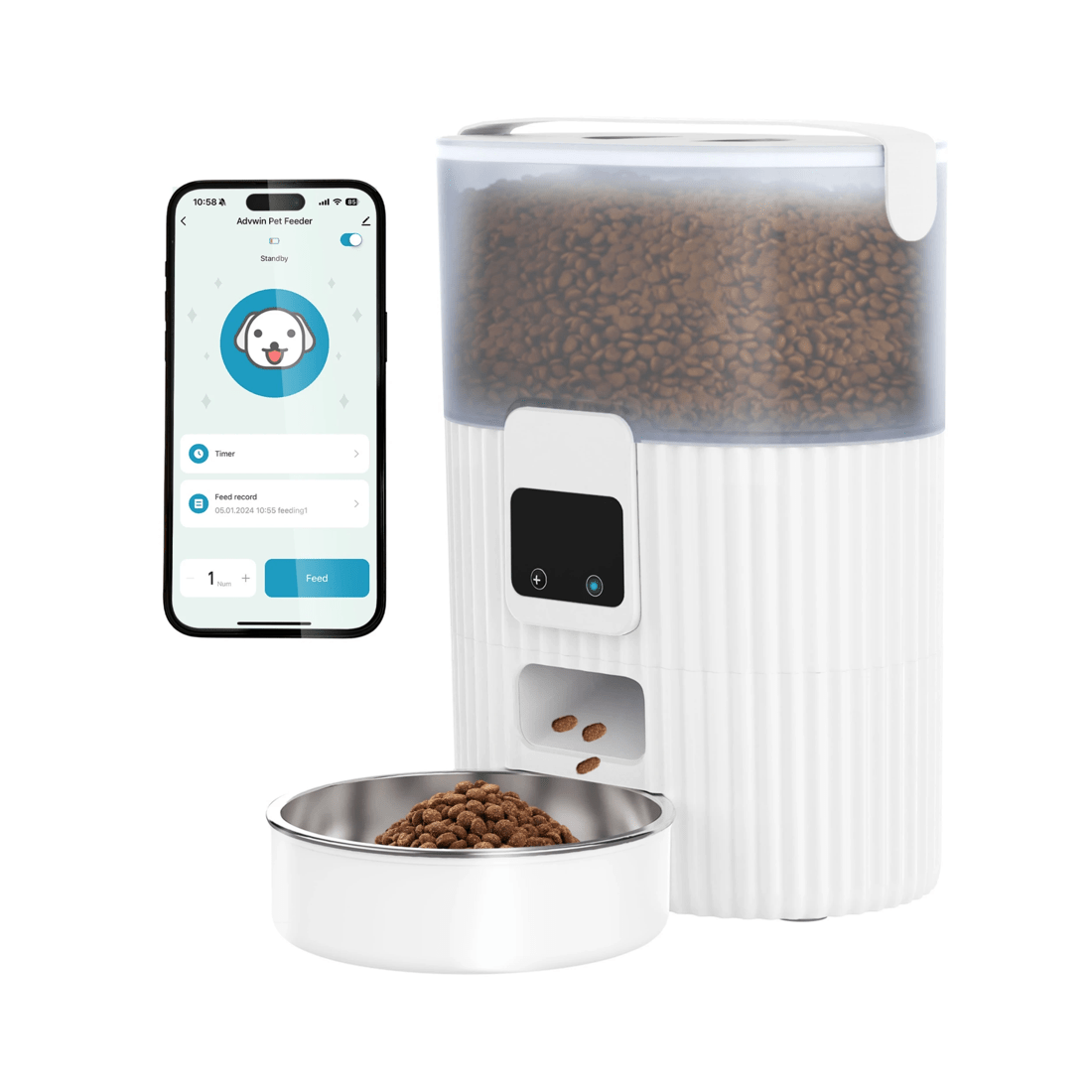 1 Advwin 3.5l Automatic Pet Feeder, 1 of 8