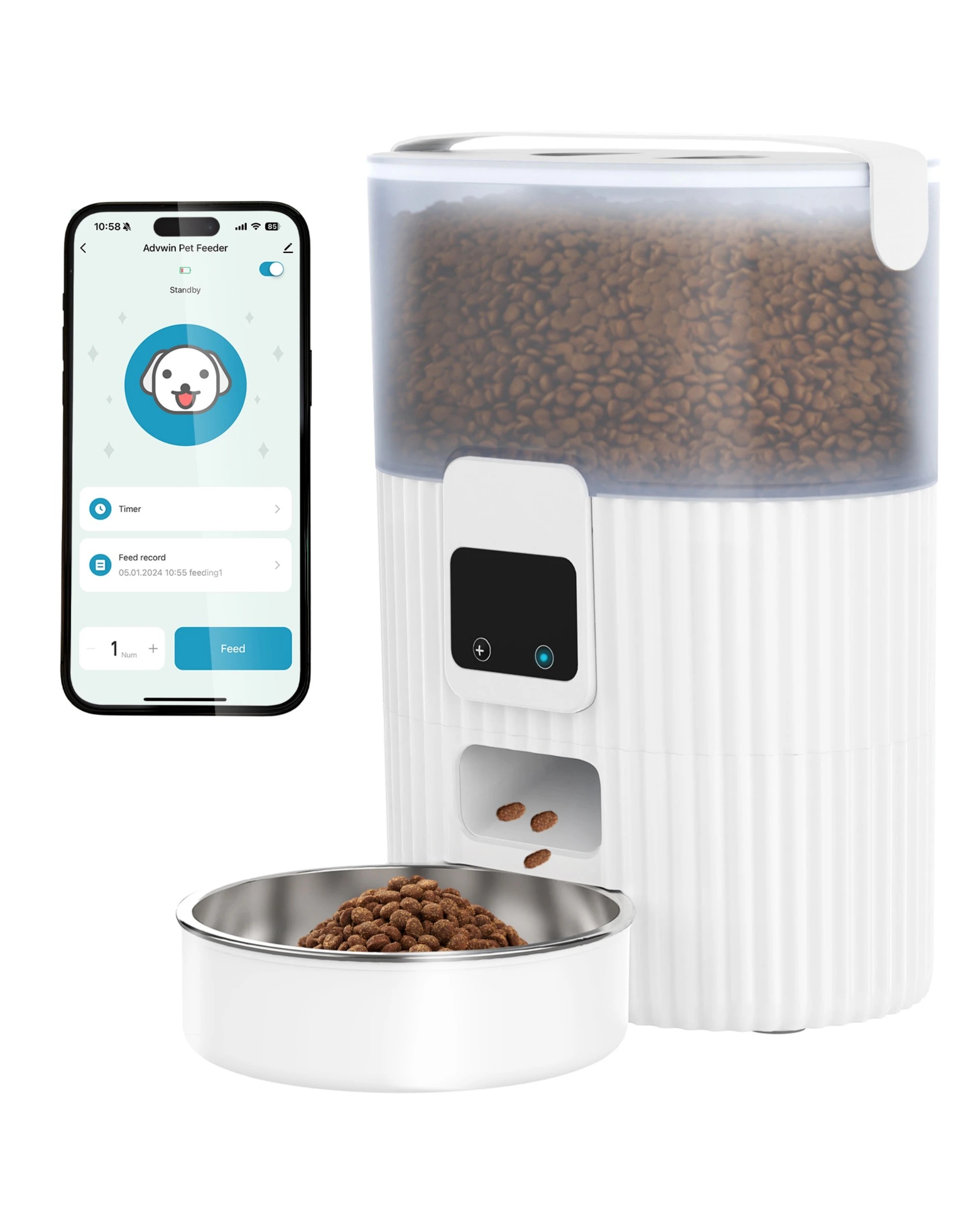 1 Advwin 3.5l Automatic Pet Feeder, 1 of 8